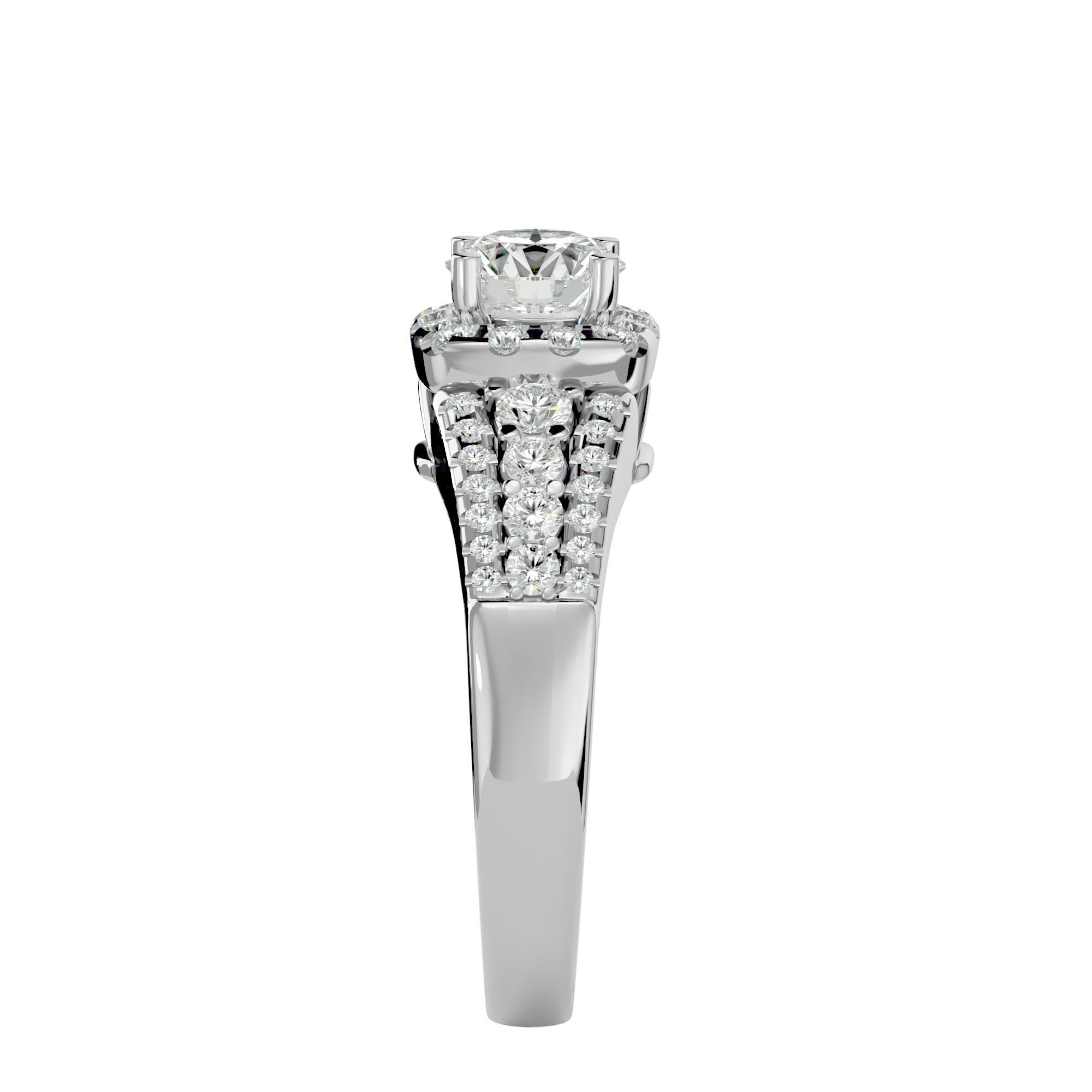 Solitaire ring model 3D print model_10