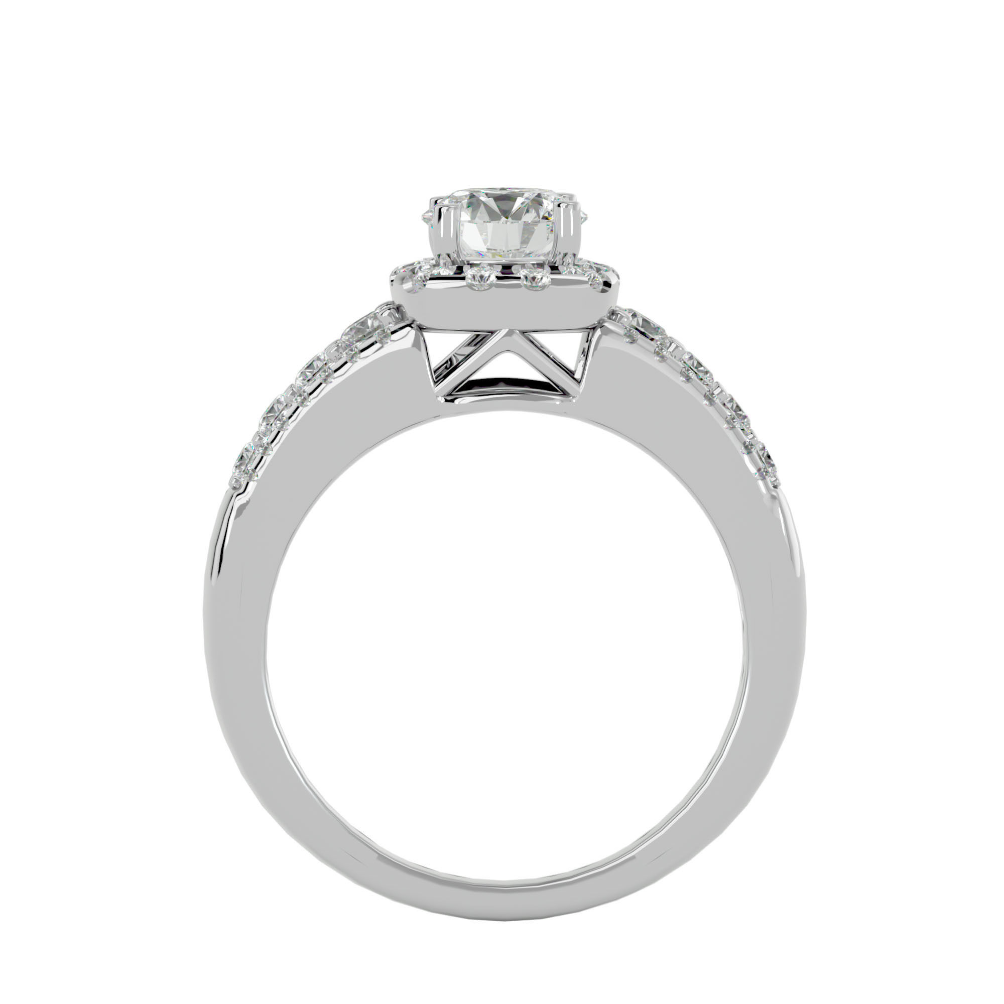 Solitaire ring model 3D print model_5