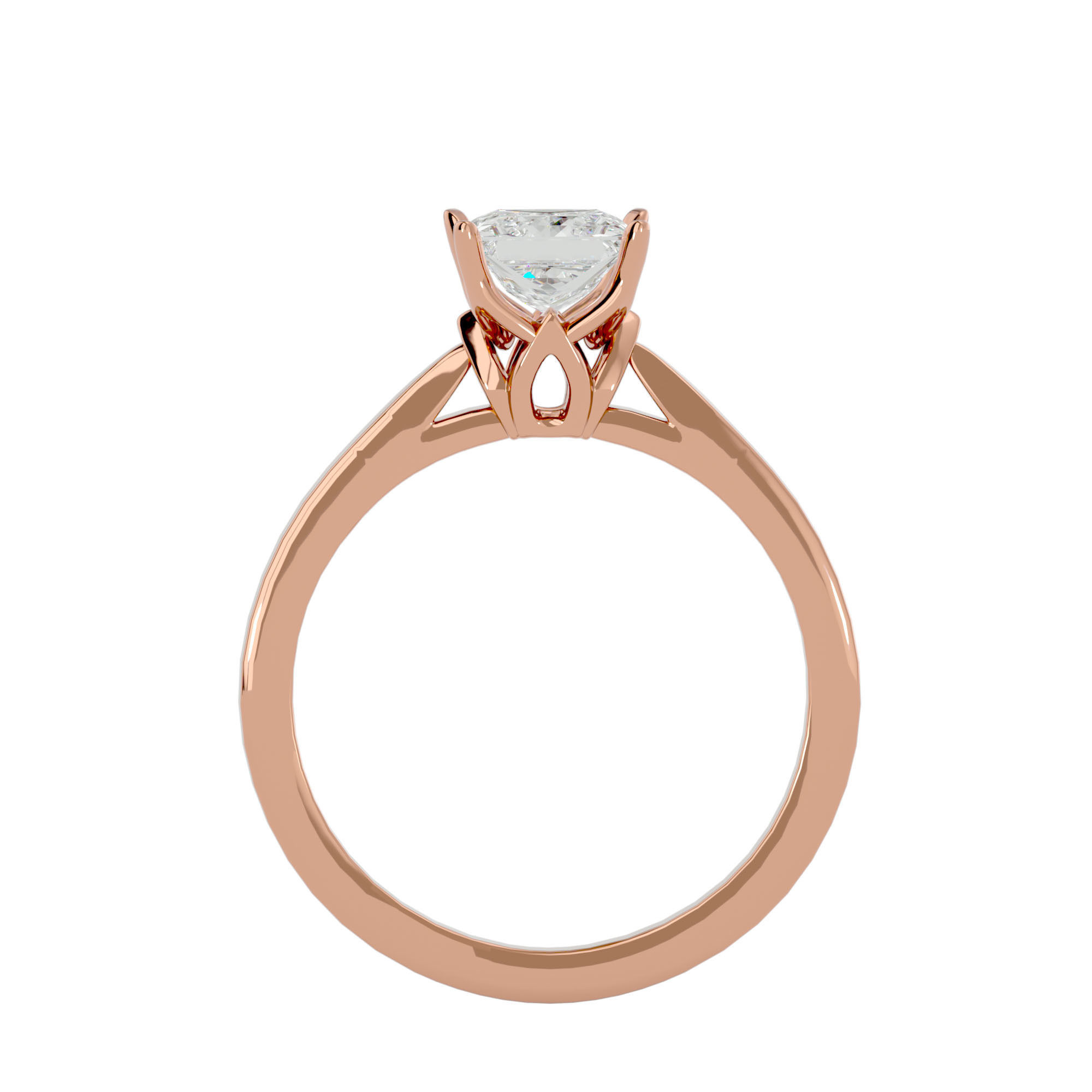Solitaire ring model 3D print model_7