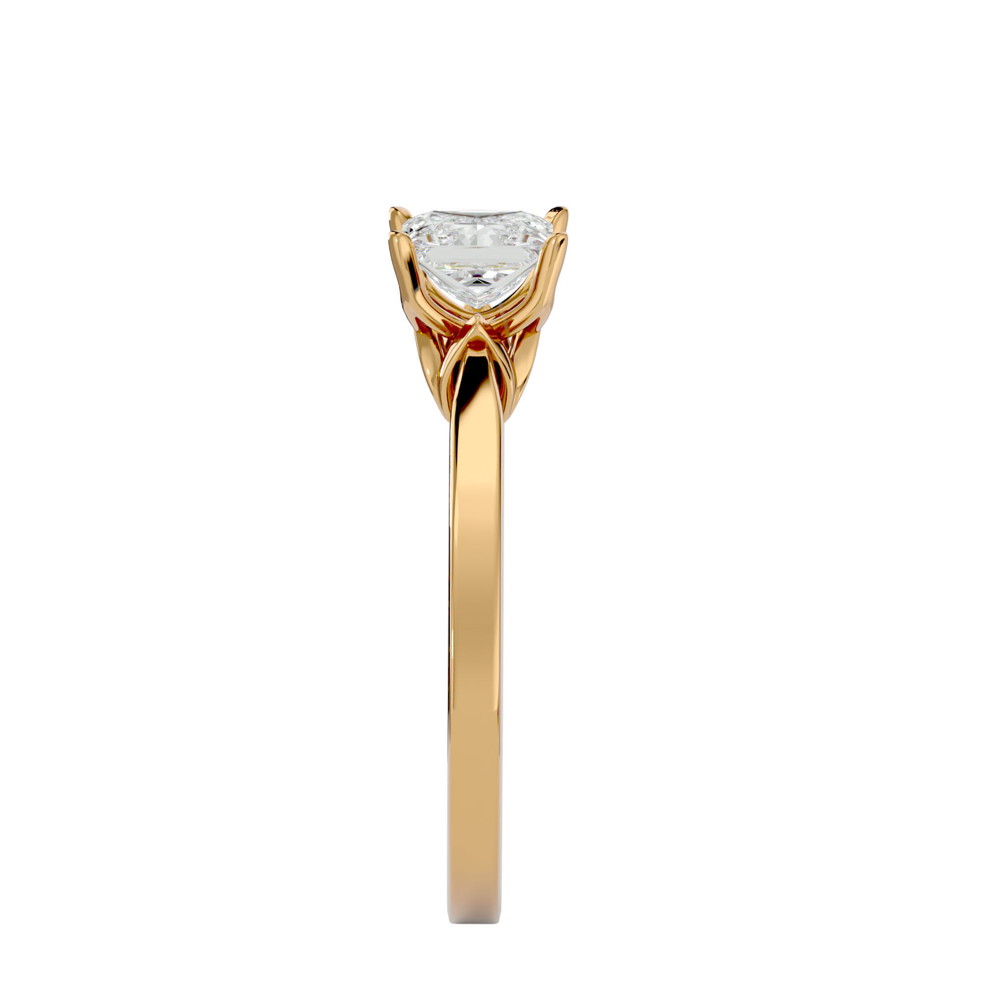 Solitaire ring model 3D print model_8