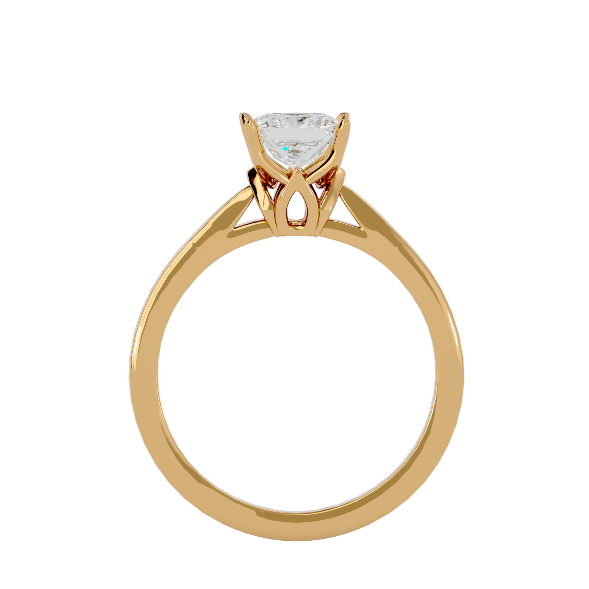 Solitaire ring model 3D print model_6