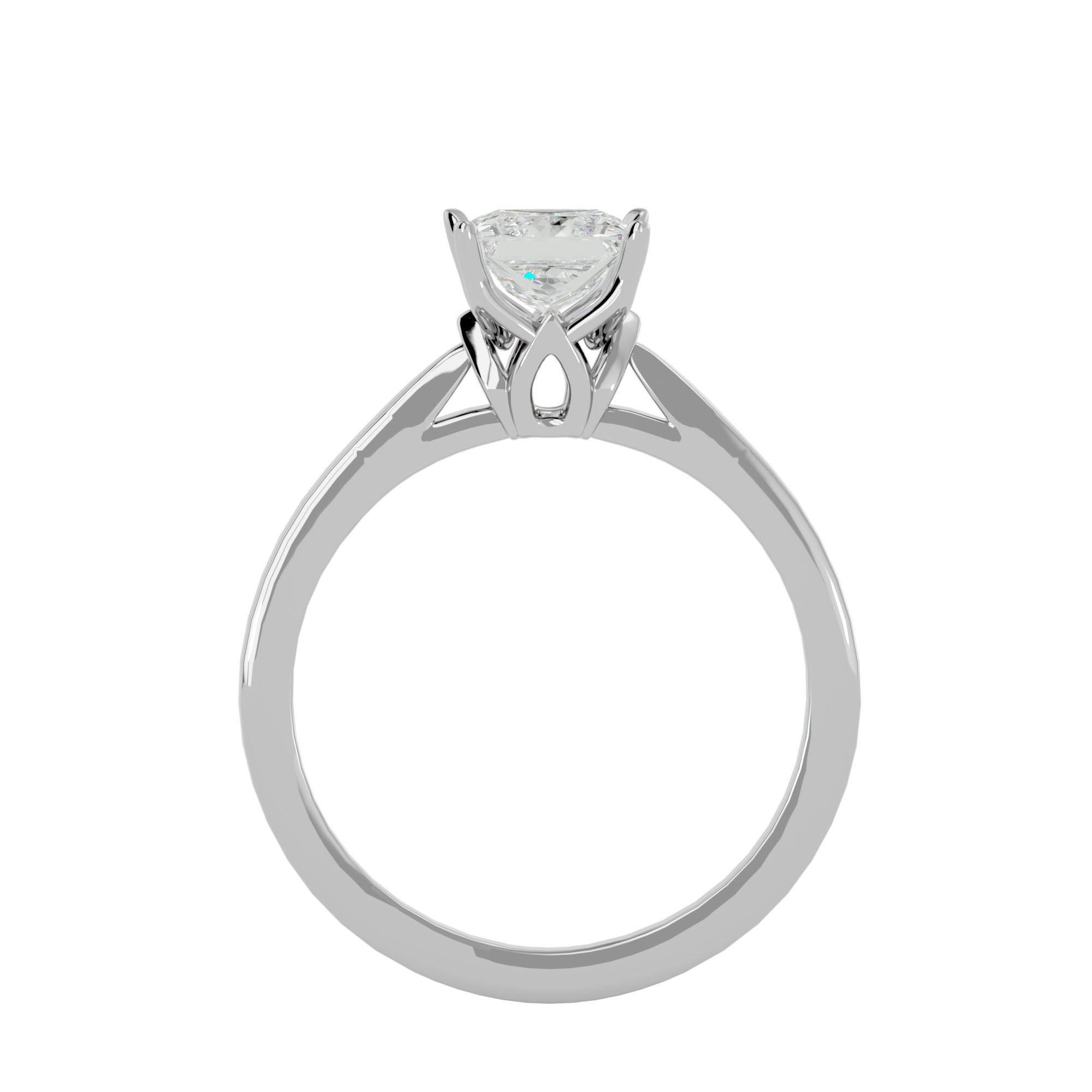 Solitaire ring model 3D print model_5