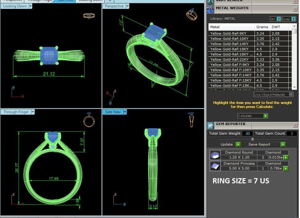 Solitaire ring model 3D print model_2