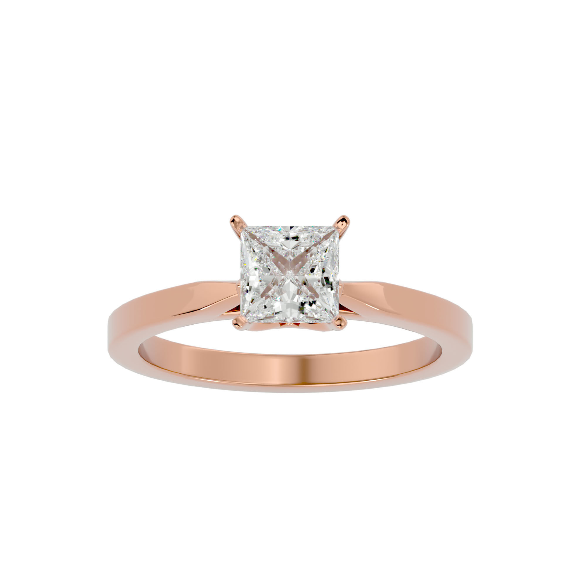 Solitaire ring model 3D print model_3