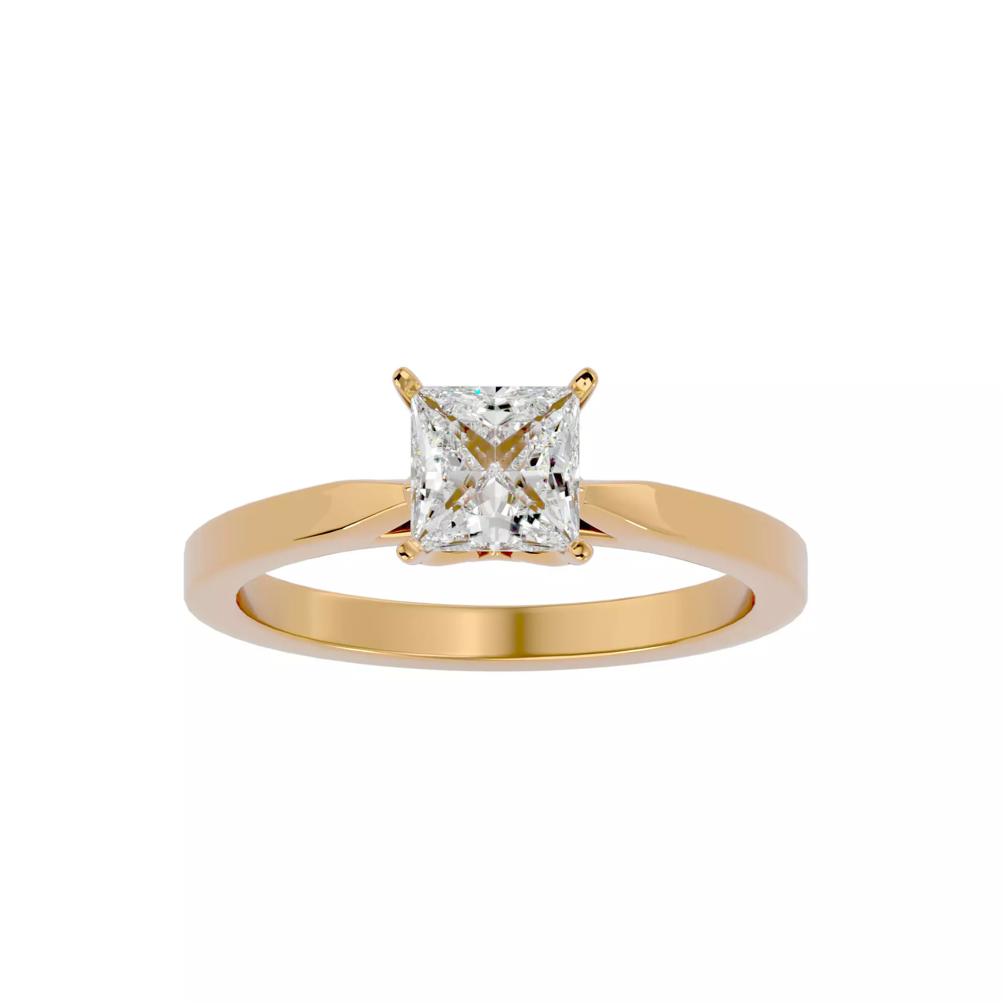 Solitaire ring model 3D print model_0