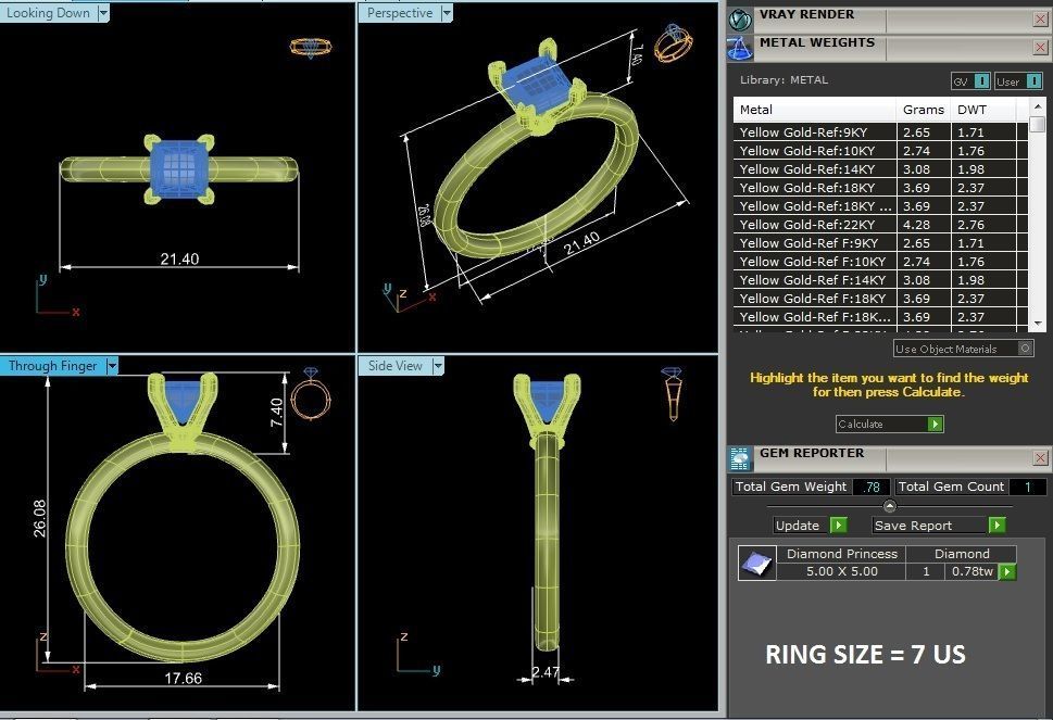 Solitaire ring model 3D print model_2