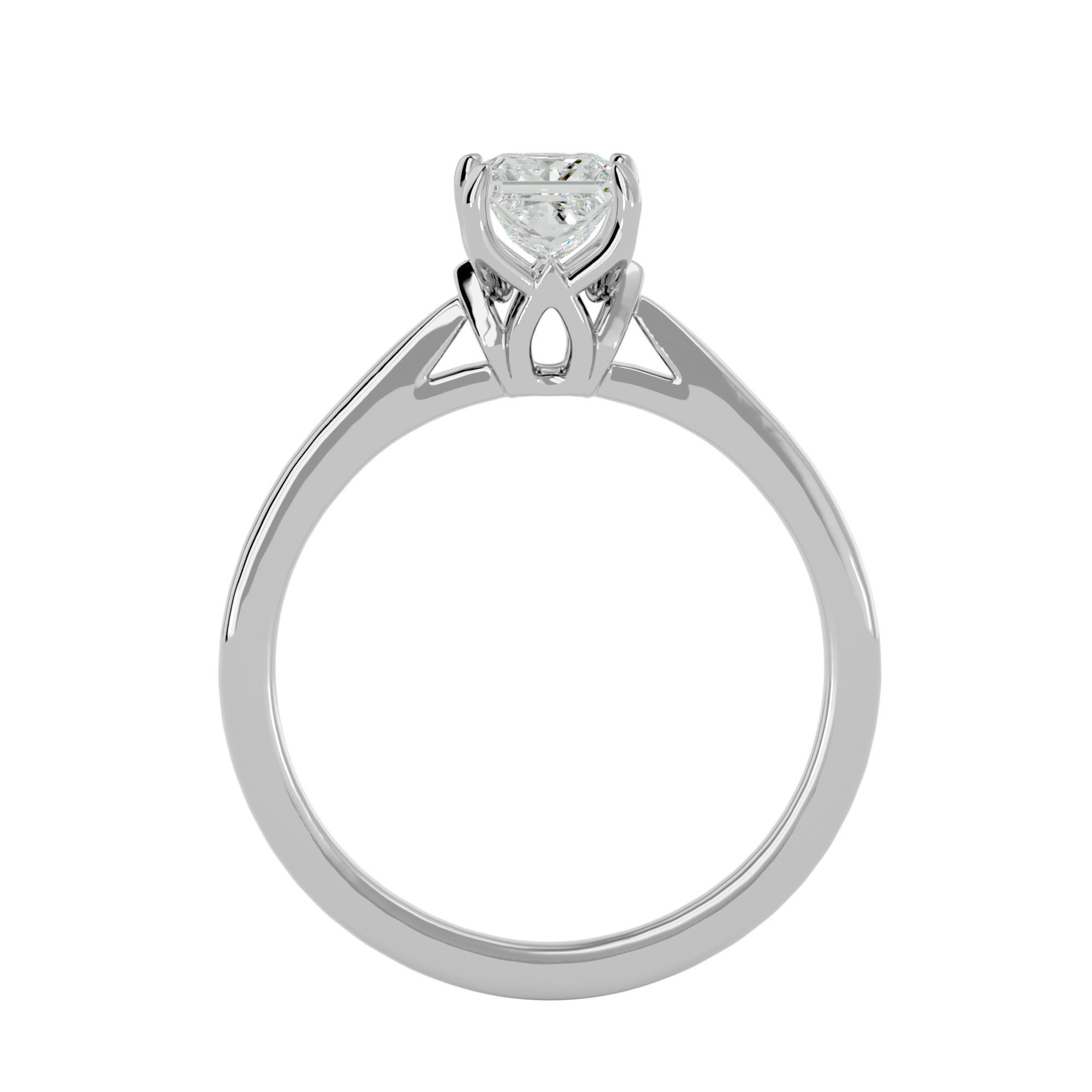 Solitaire ring model 3D print model_5