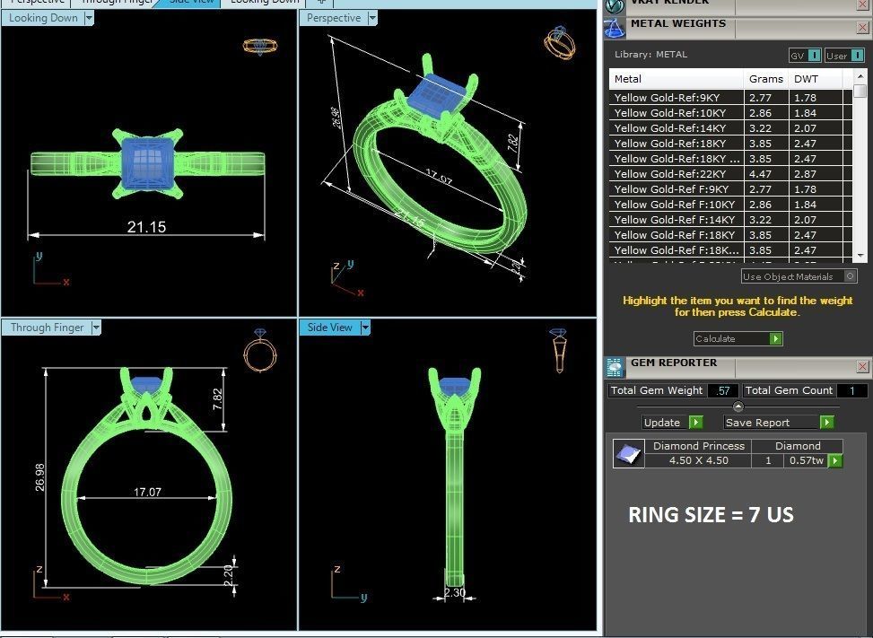 Solitaire ring model 3D print model_2