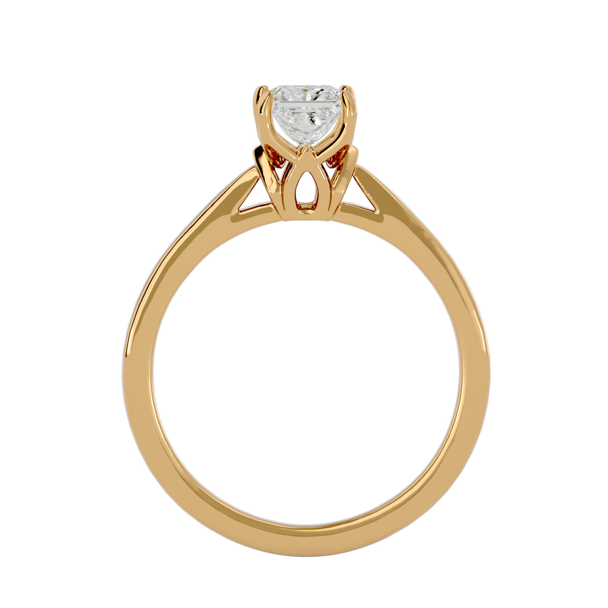 Solitaire ring model 3D print model_6