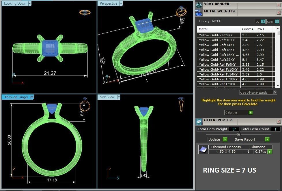 Solitaire ring model 3D print model_2