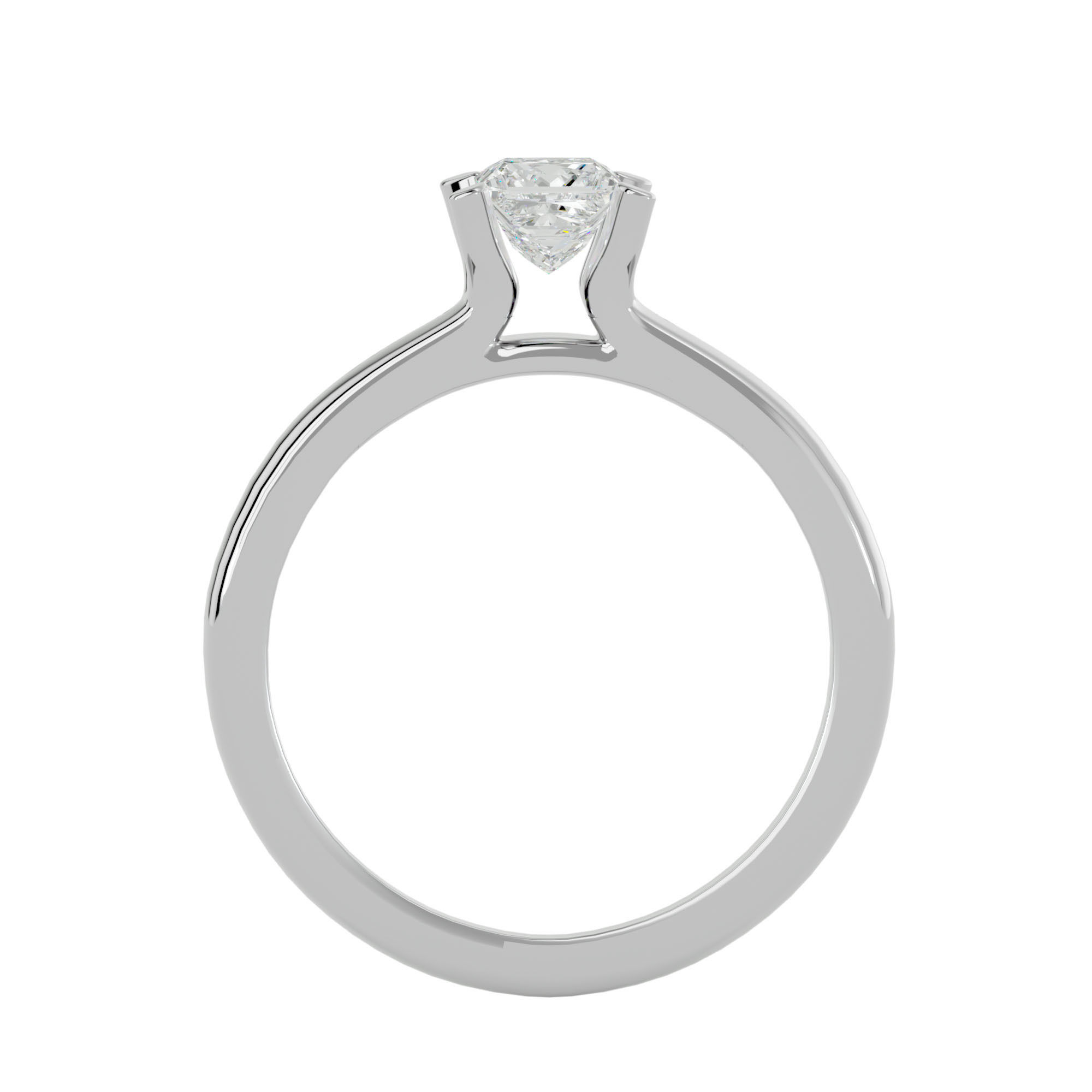 Solitaire ring model 3D print model_5
