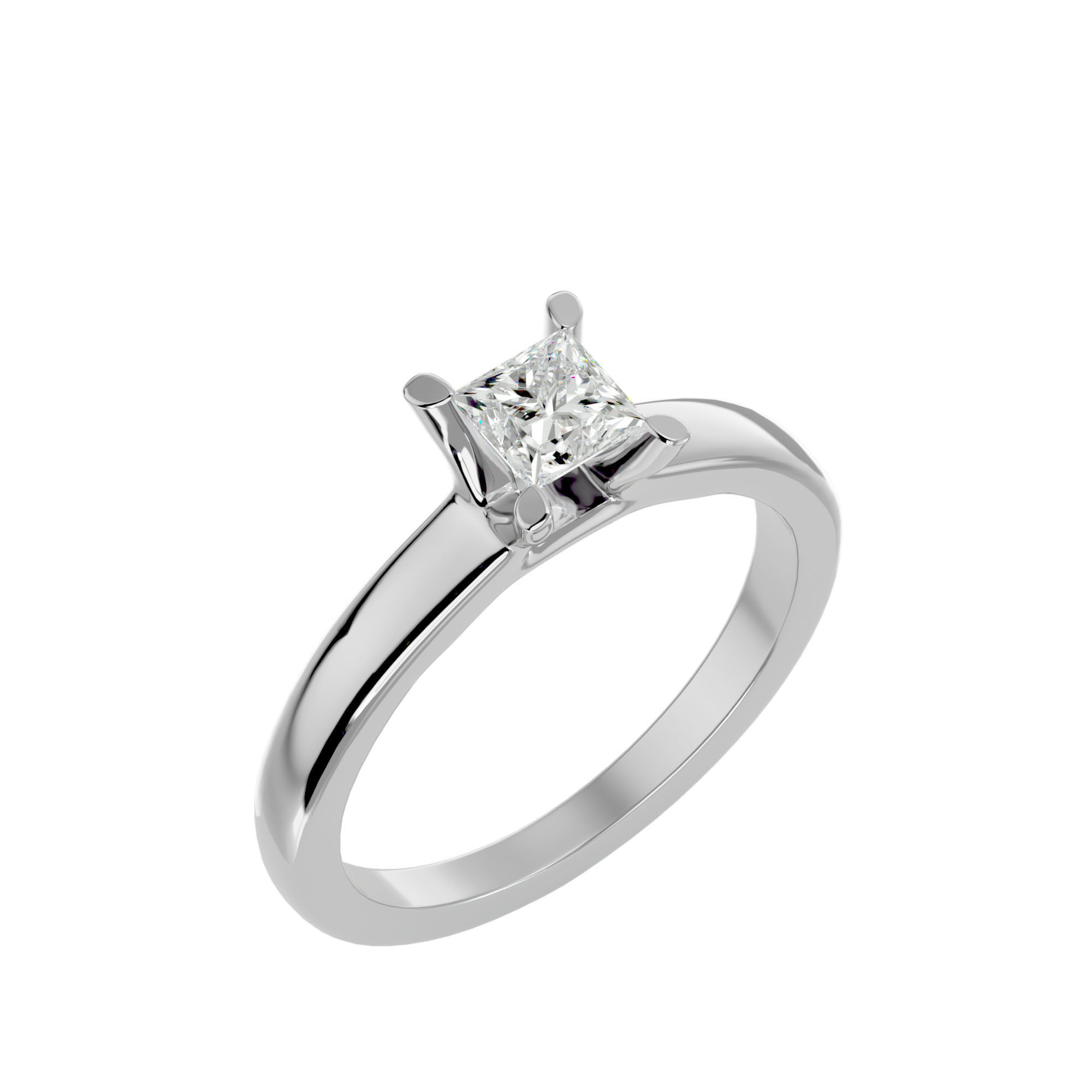 Solitaire ring model 3D print model_11