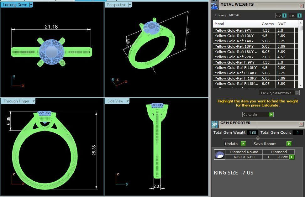Solitaire ring model 3D print model_13