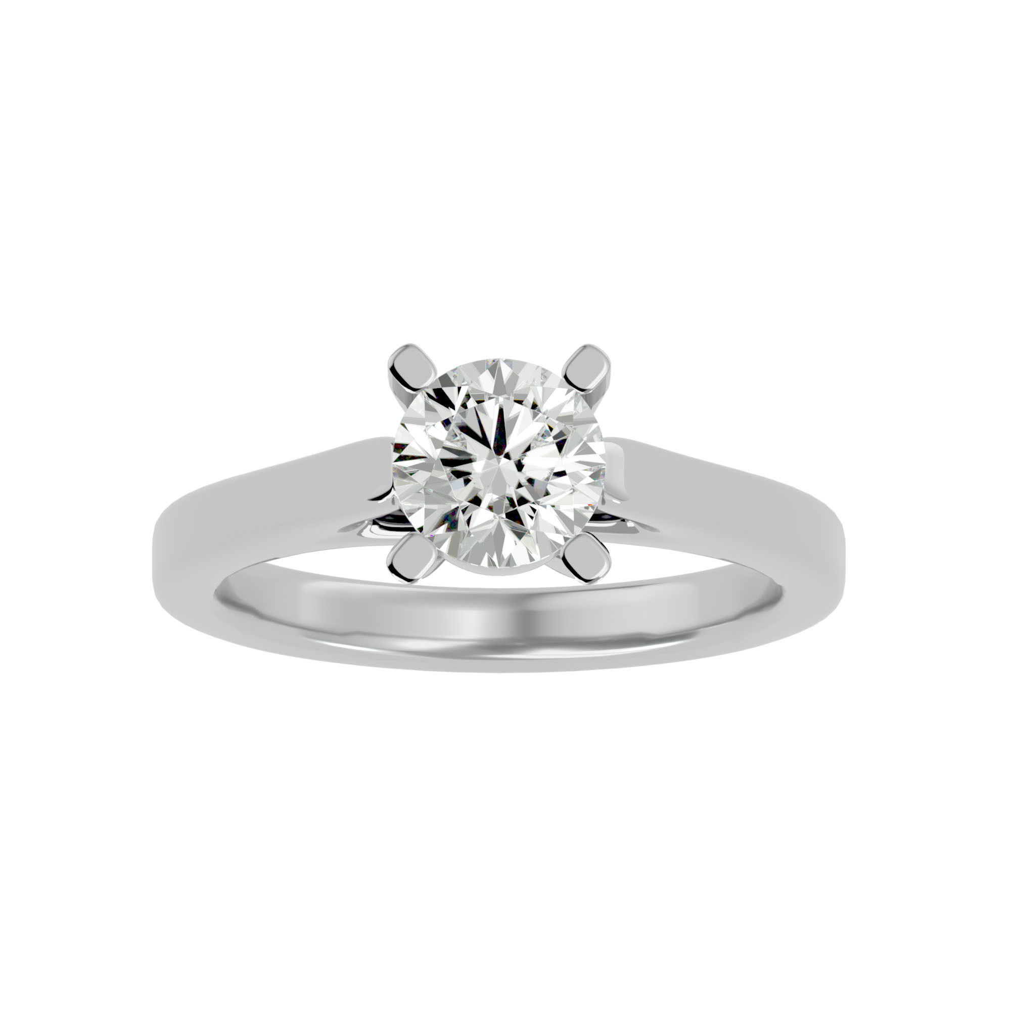 Solitaire ring model 3D print model_3