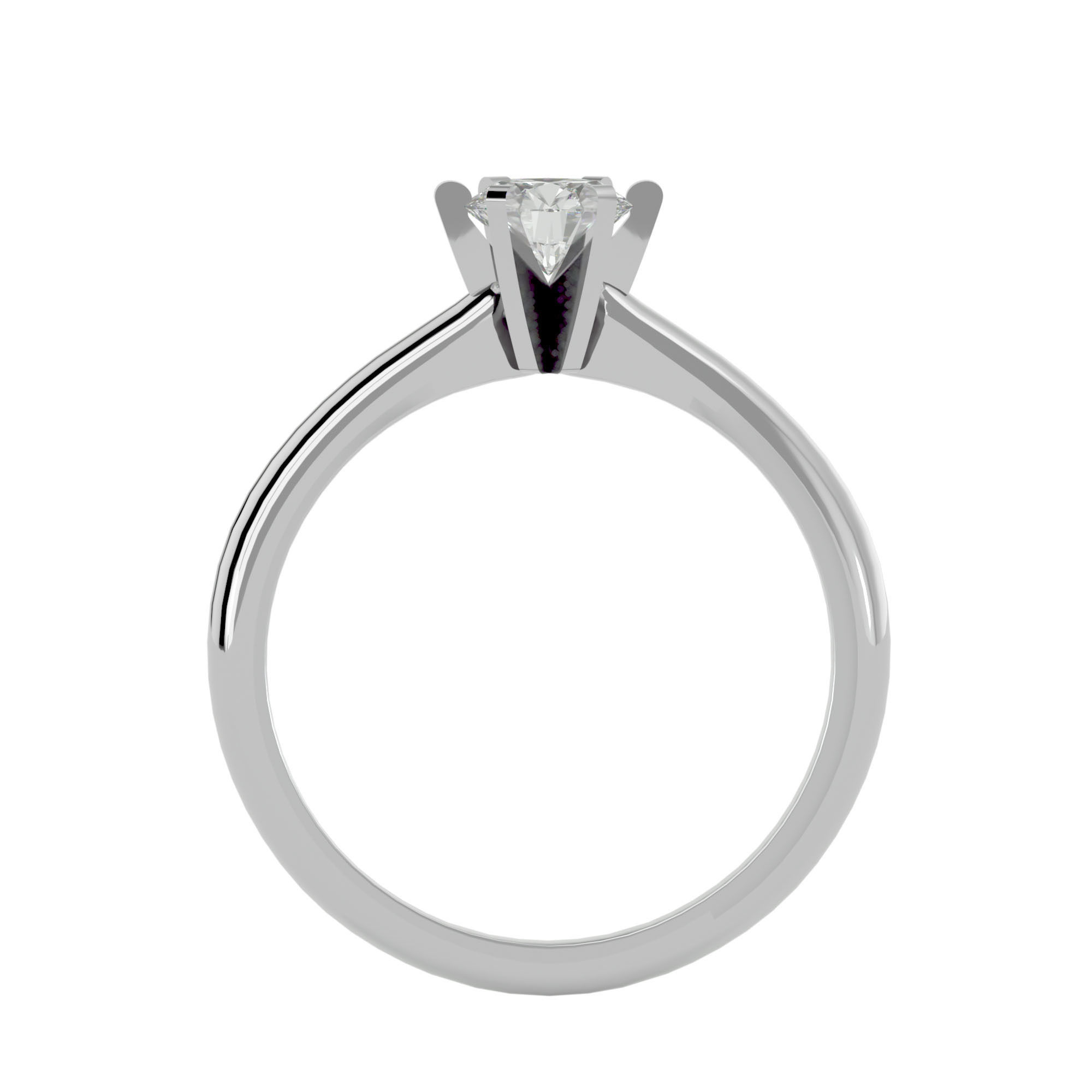 Solitaire ring model 3D print model_5