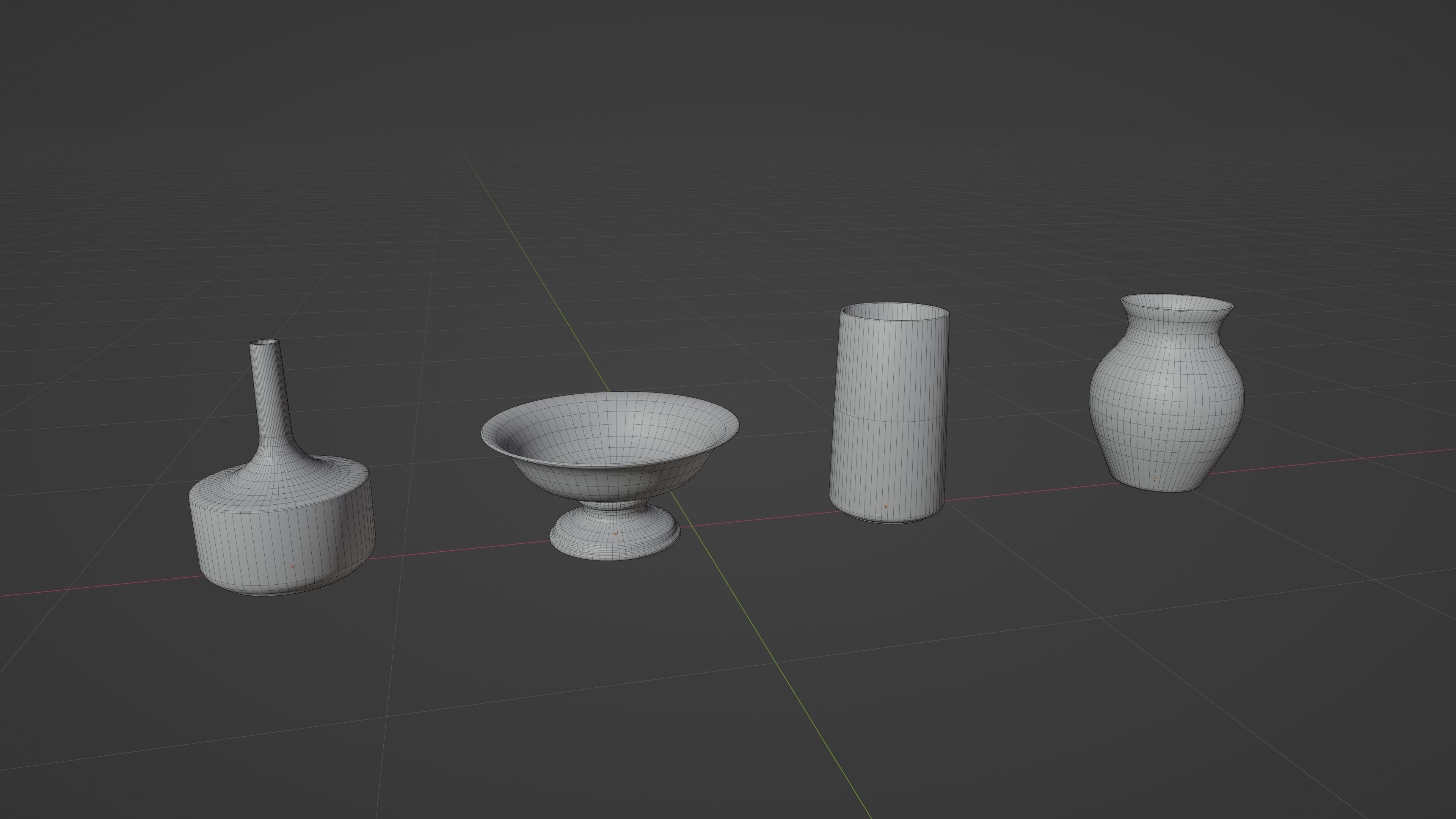 Vases bowl Low-poly 3D model_10