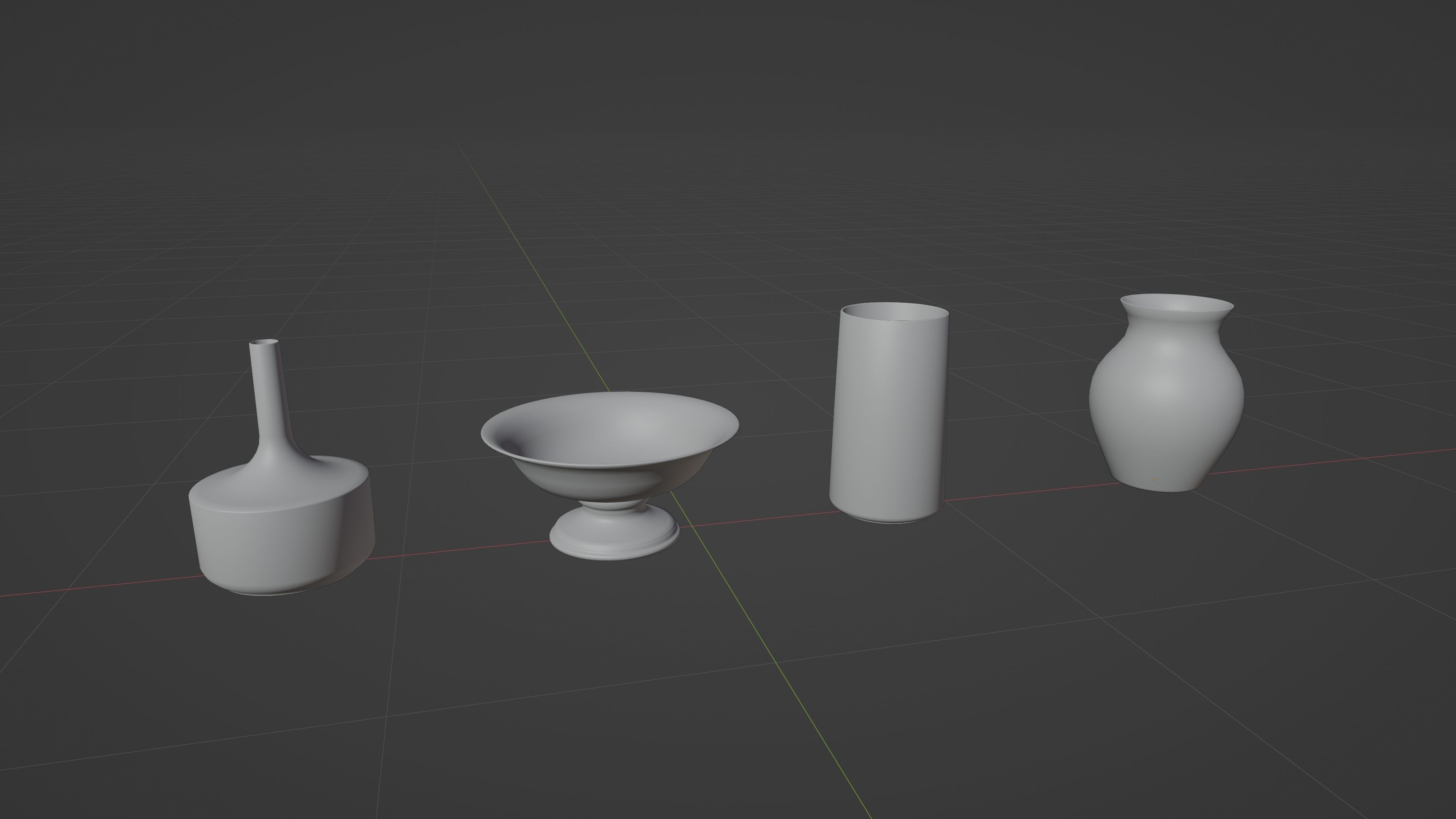 Vases bowl Low-poly 3D model_9