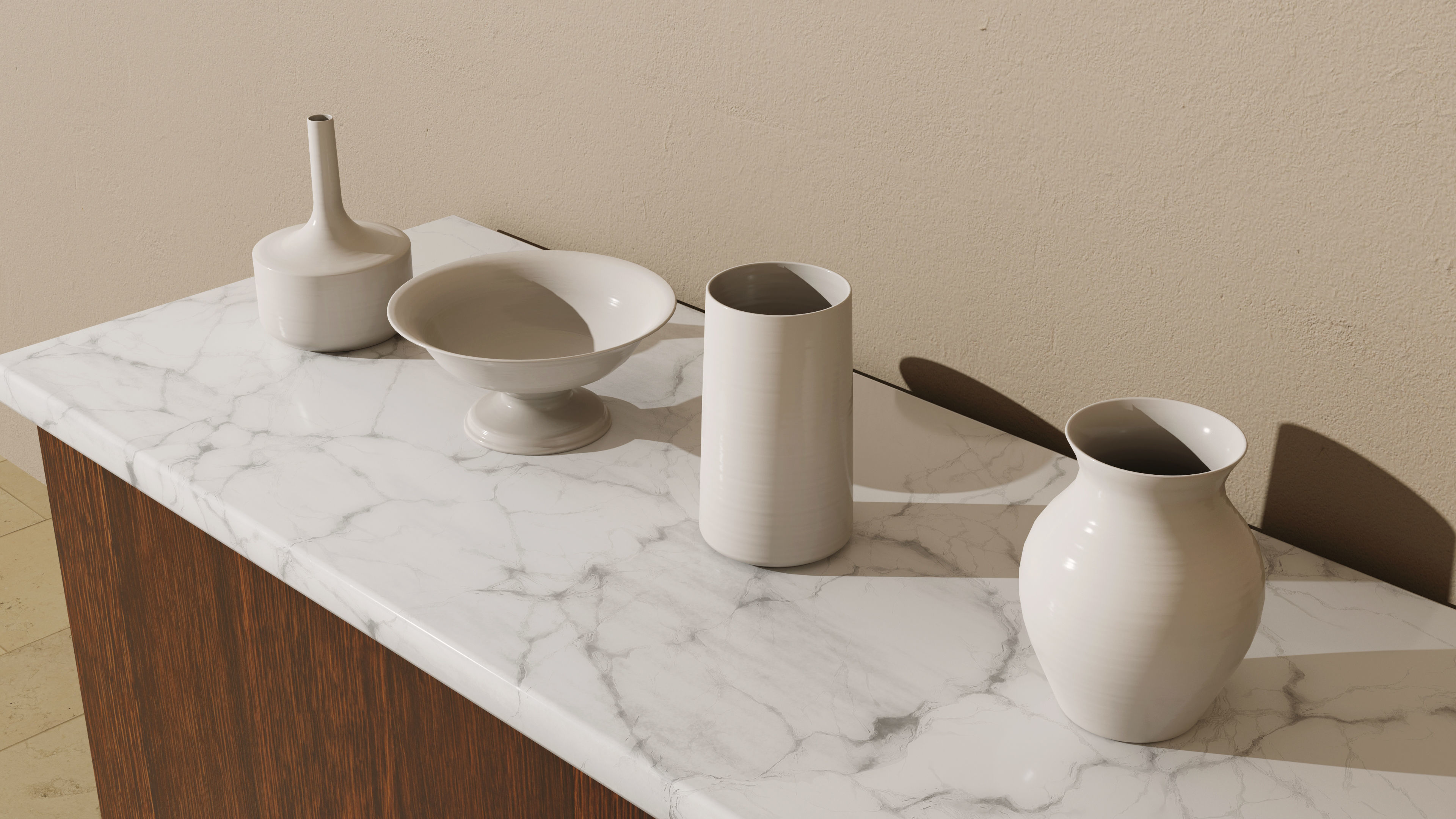 Vases bowl Low-poly 3D model_1