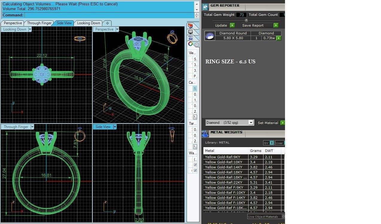 Solitaire ring model 3D print model_2