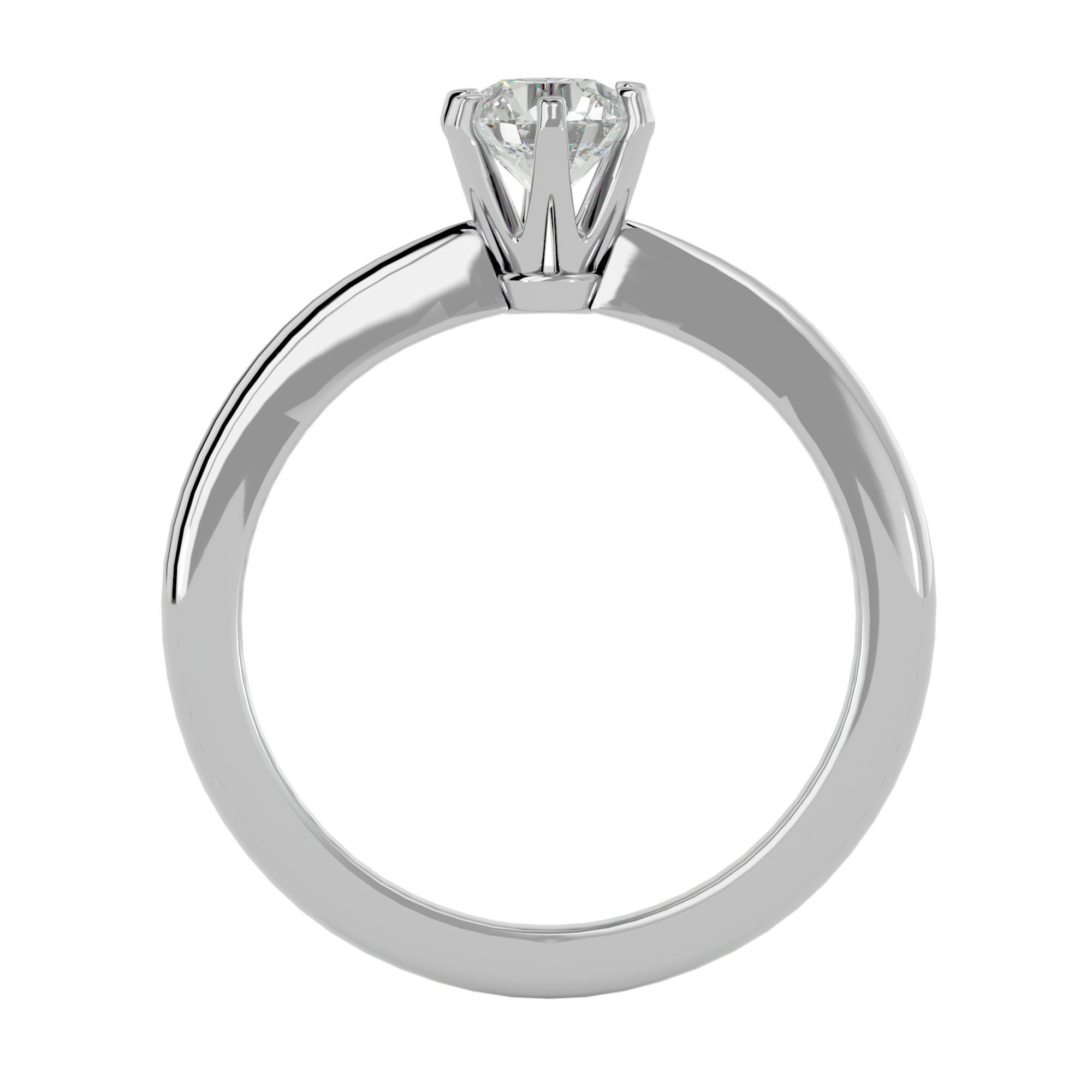 Solitaire ring model 3D print model_5