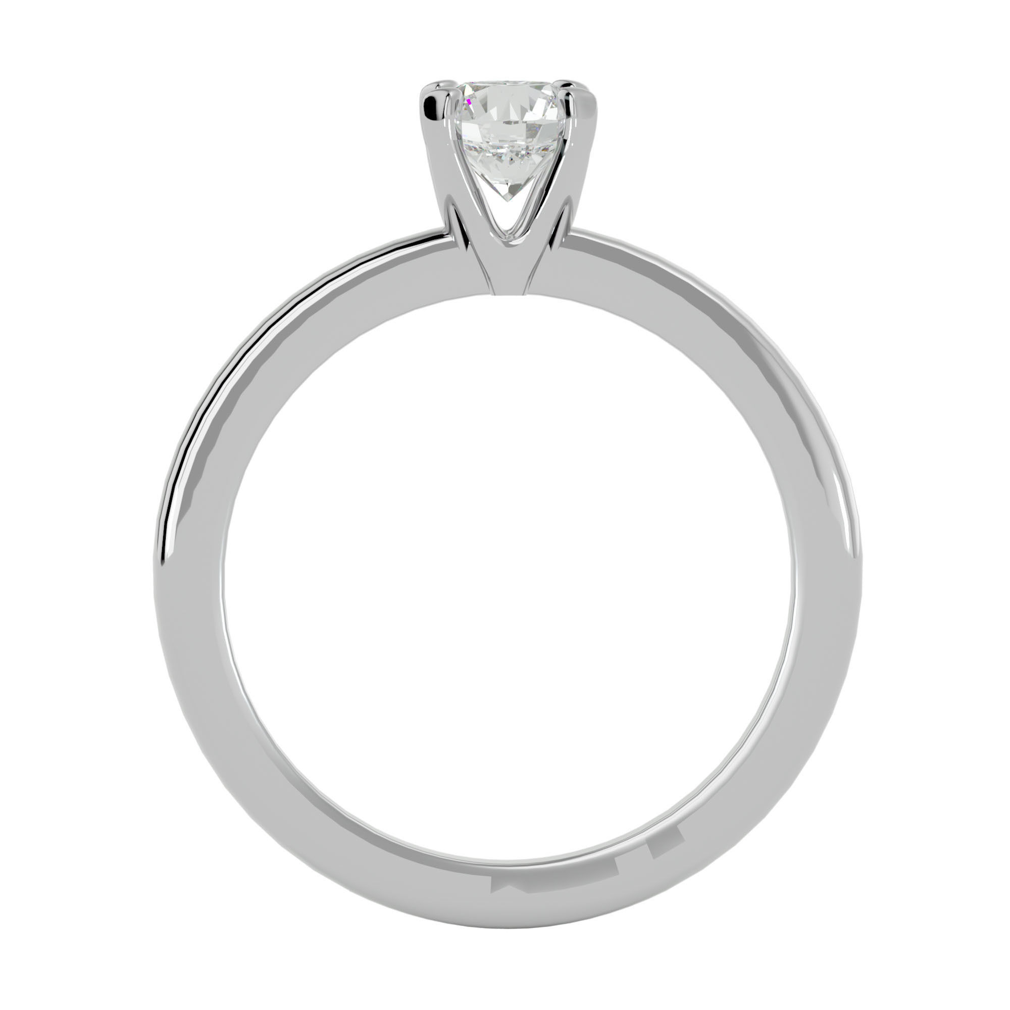Solitaire ring model 3D print model_5