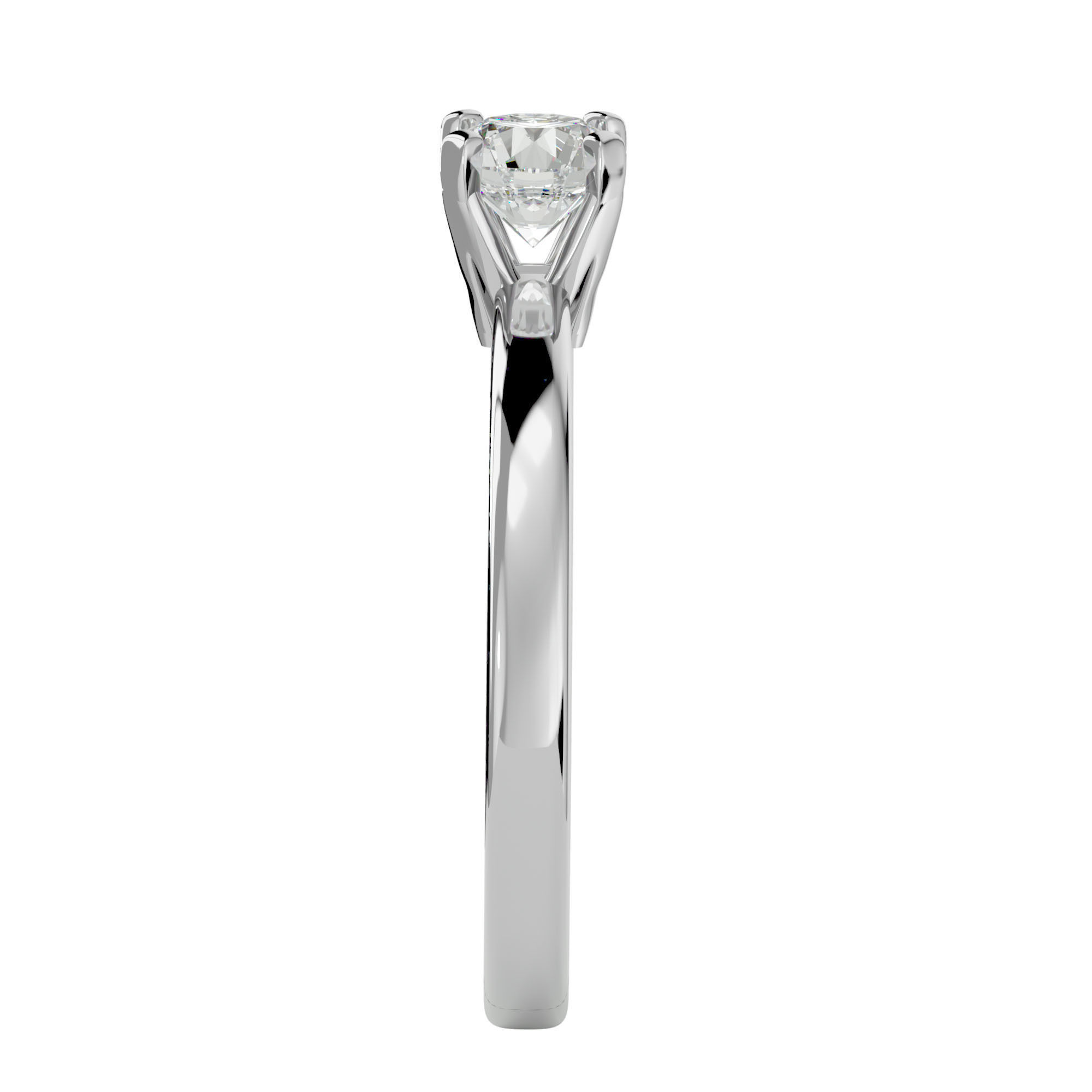 Solitaire ring model 3D print model_10