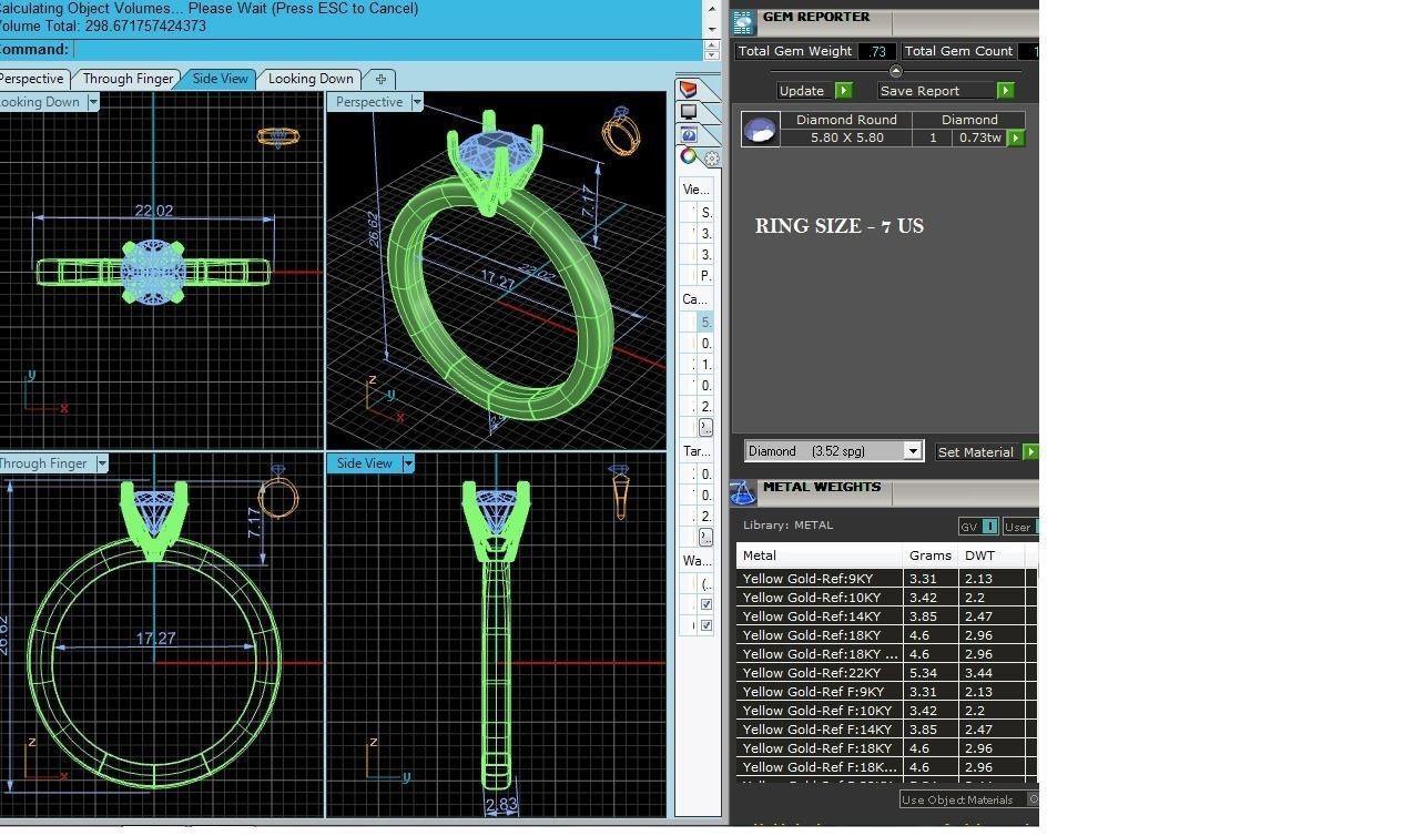 Solitaire ring model 3D print model_2