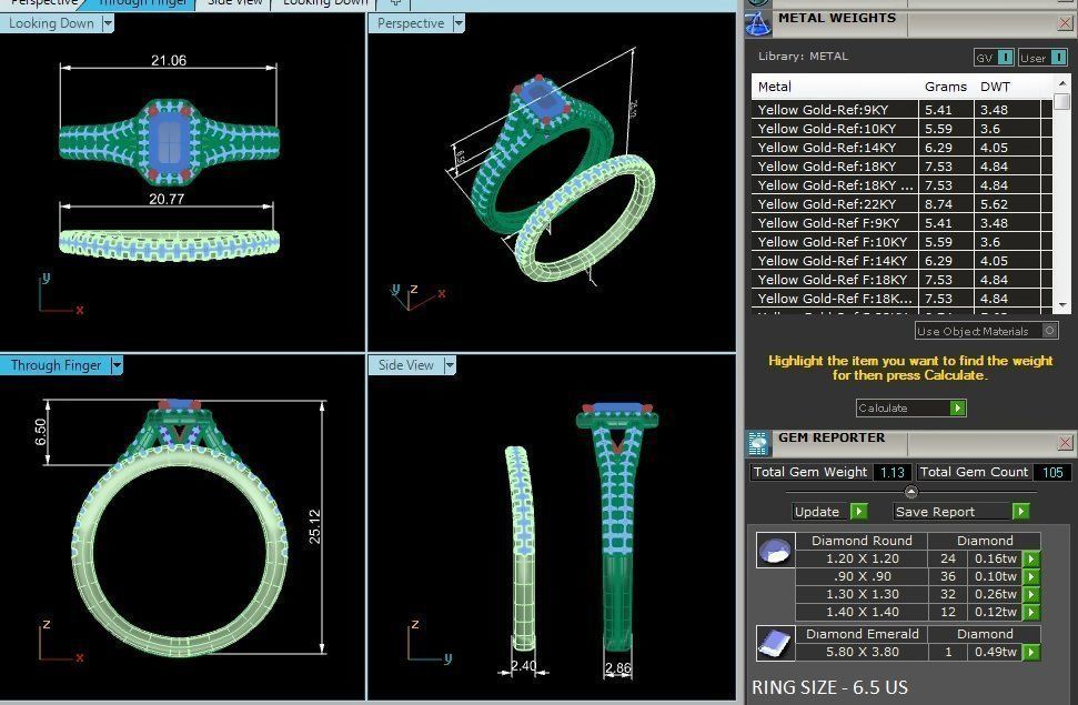 Solitaire ring model 3D print model_2