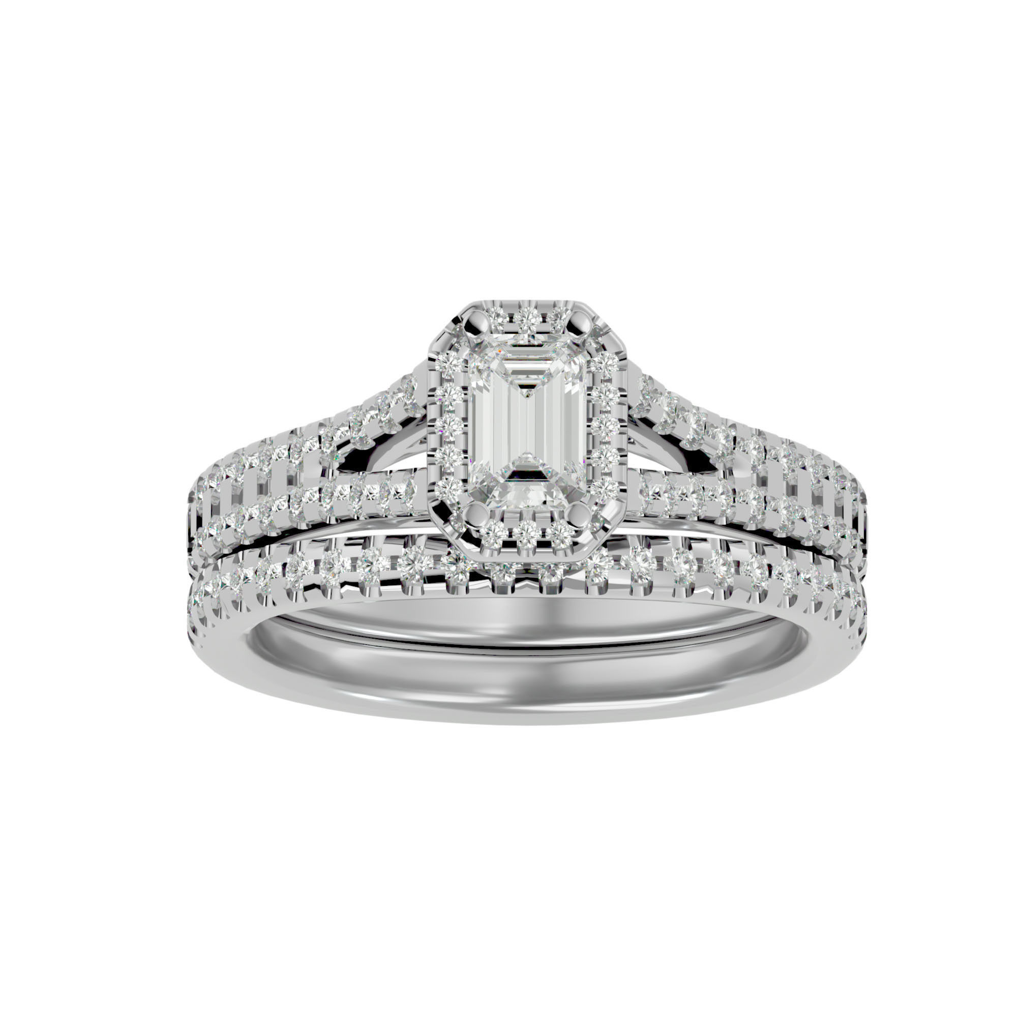 Solitaire ring model 3D print model_4