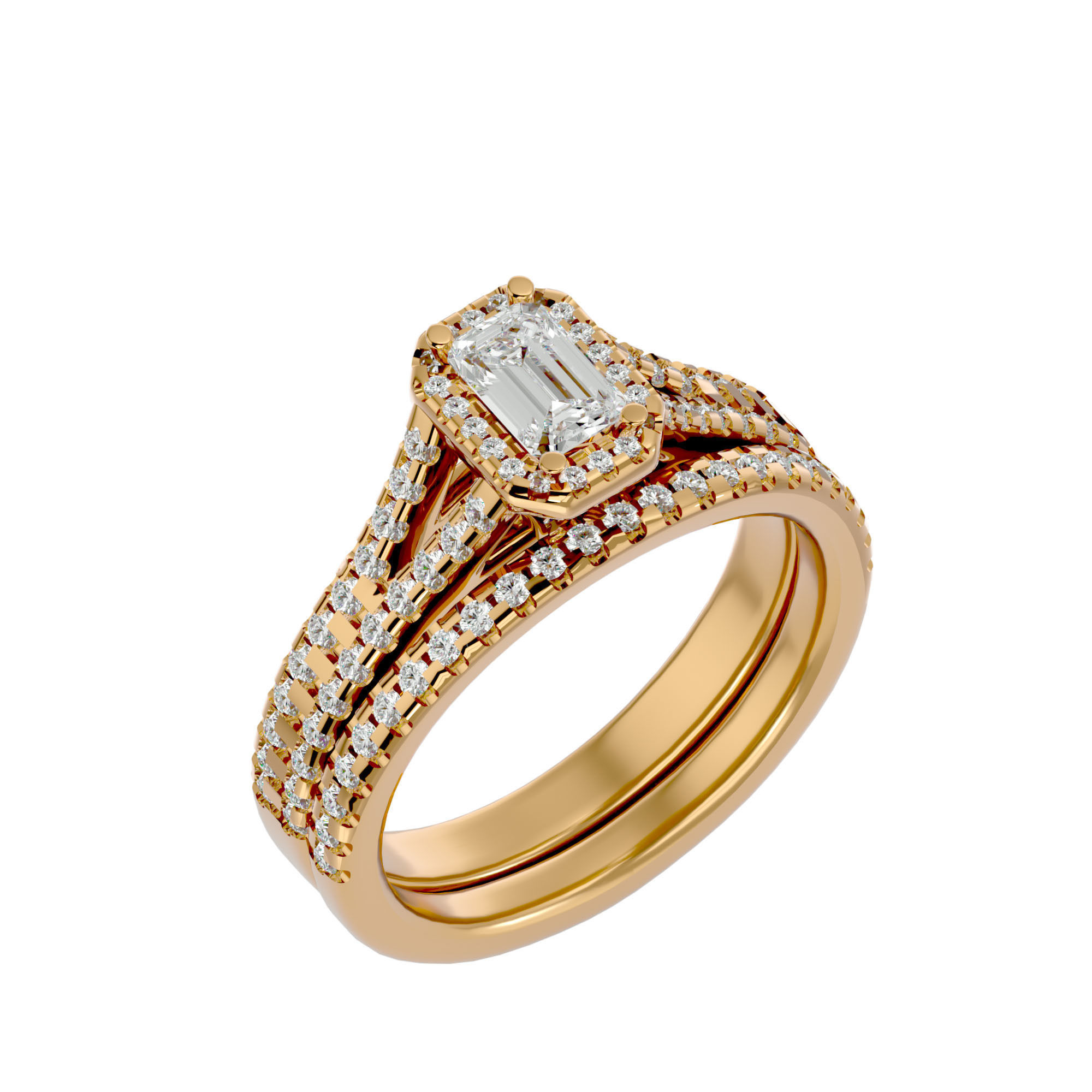 Solitaire ring model 3D print model_12