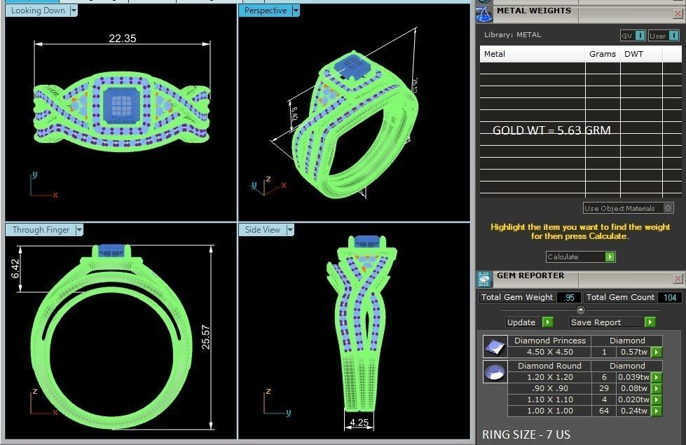 Solitaire ring model 3D print model_2