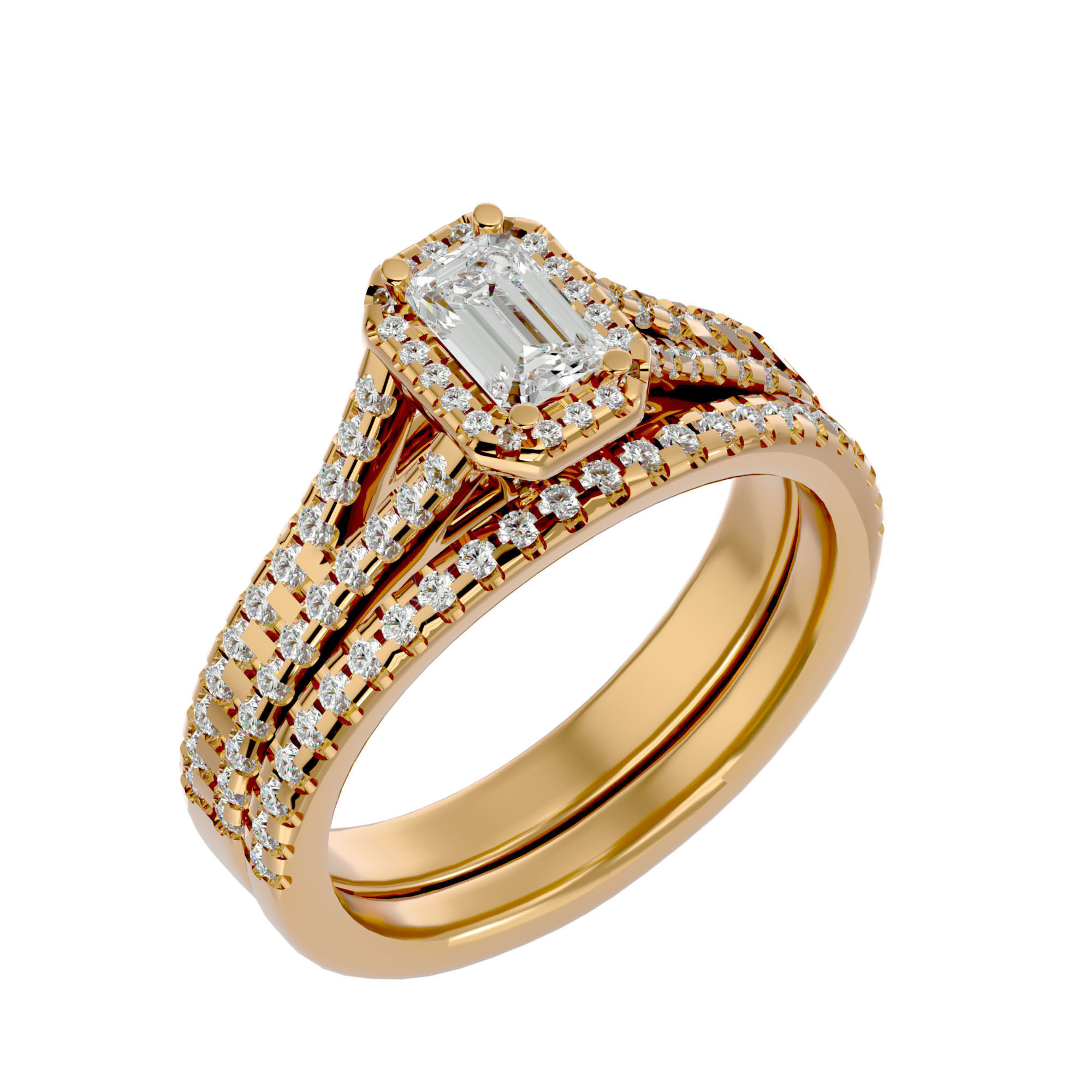 Solitaire ring model 3D print model_12