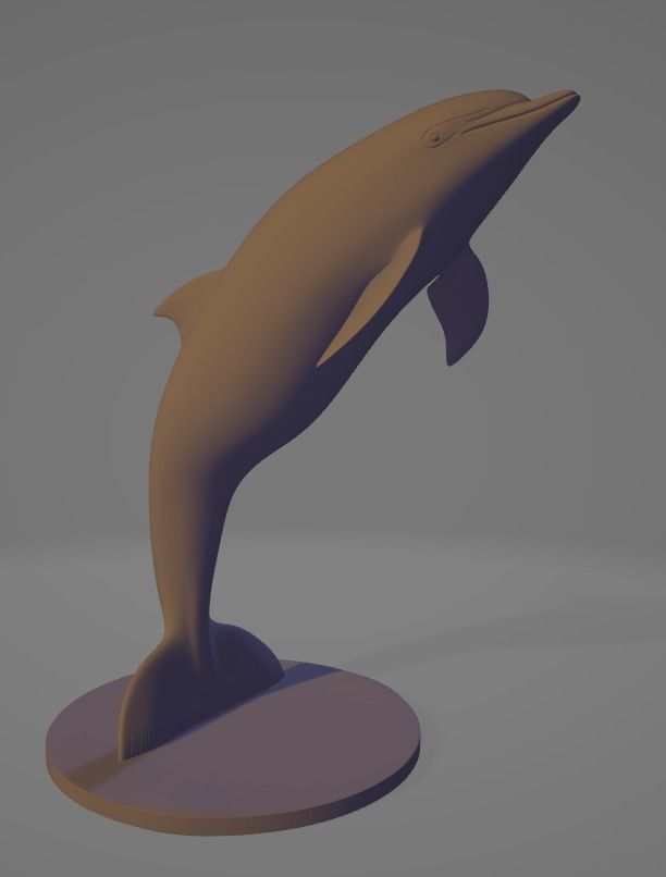 Dolphin sculpture 3D print model_7