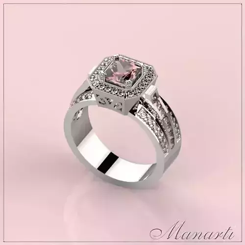 3D jewelry design Ring File format STL Model 0006