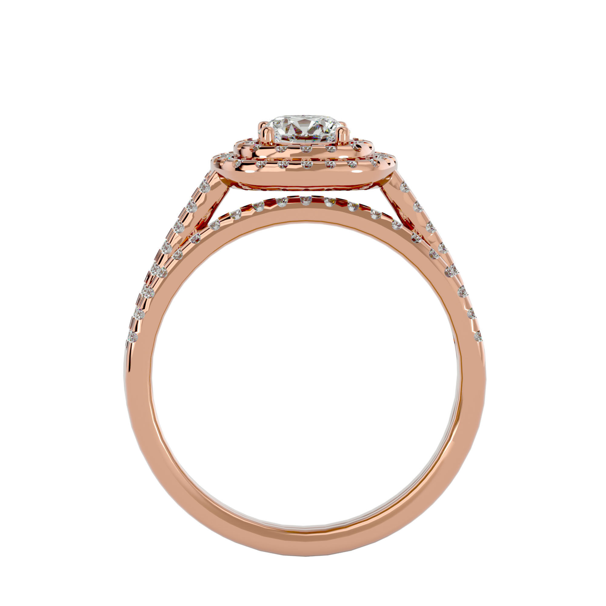 Solitaire ring model 3D print model_7