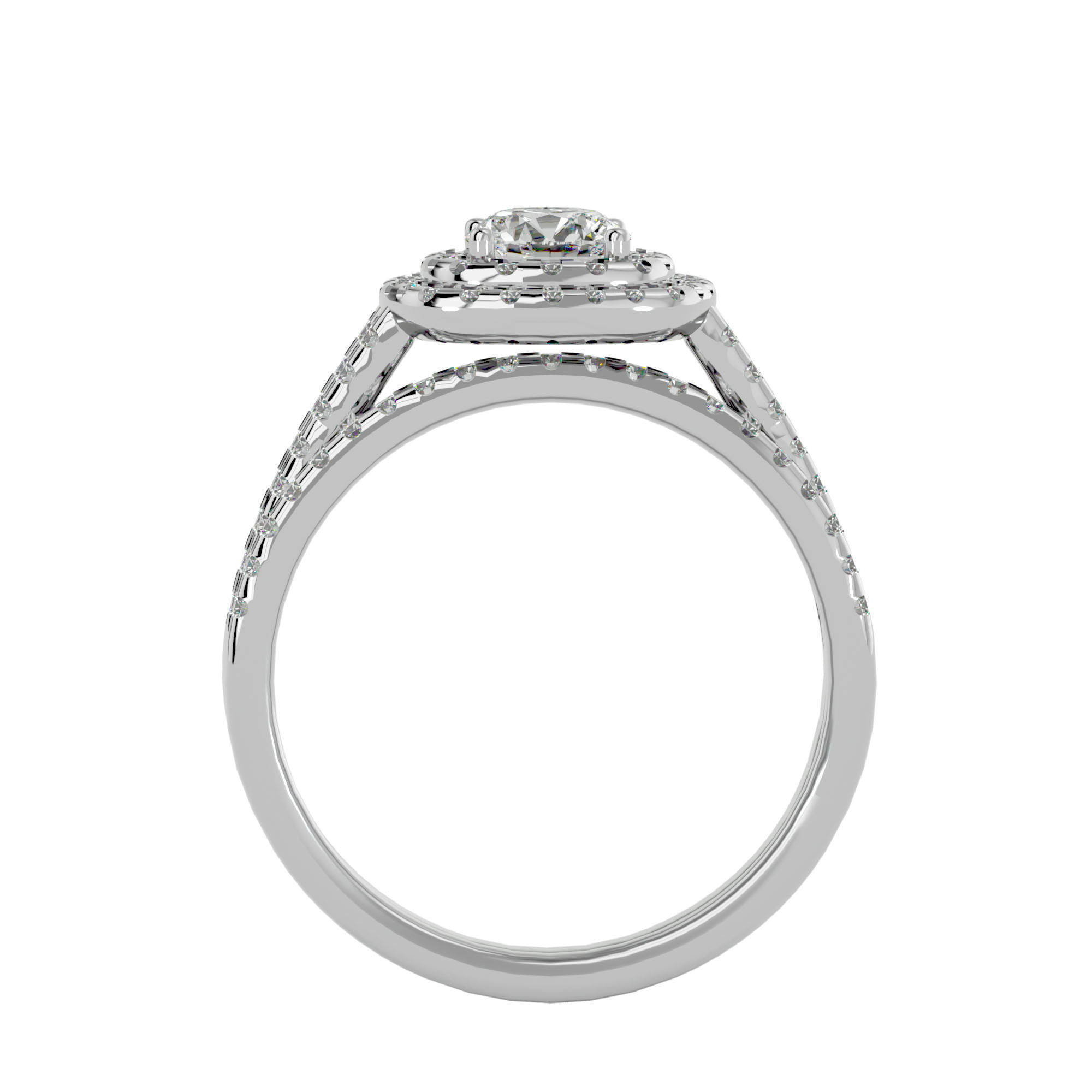 Solitaire ring model 3D print model_5