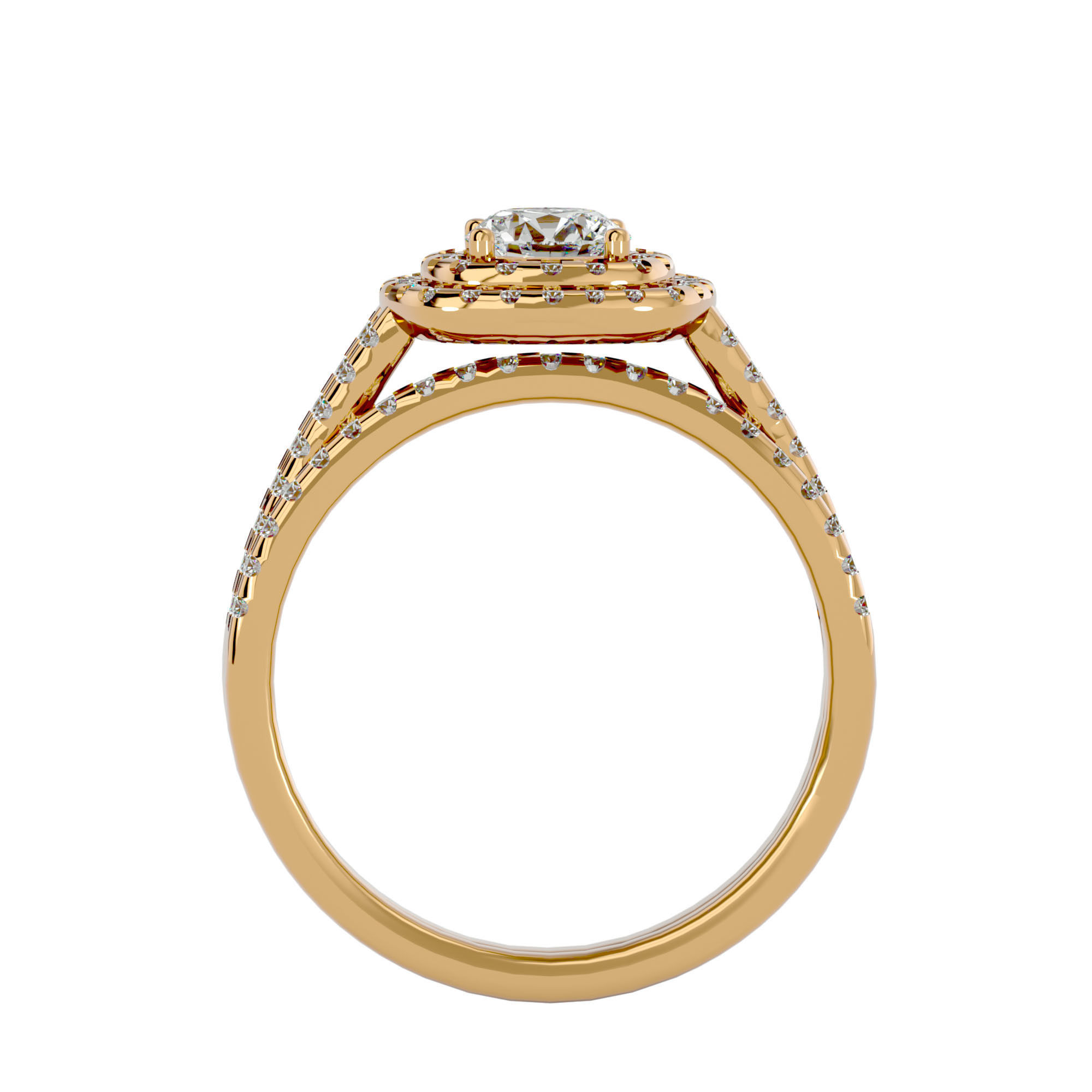 Solitaire ring model 3D print model_6