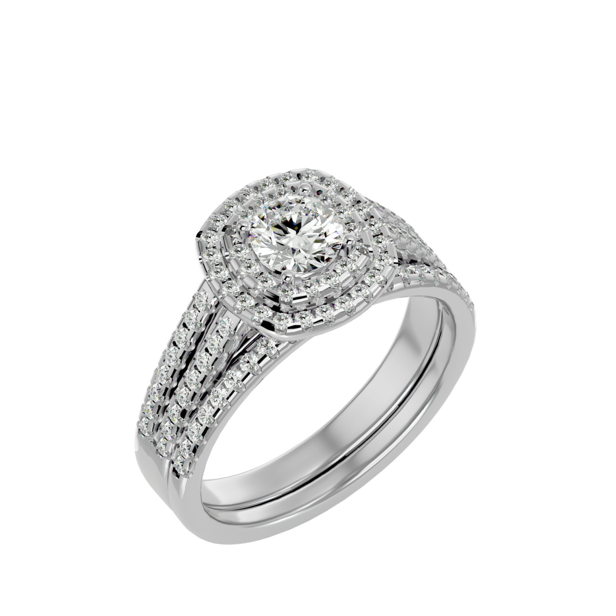 Solitaire ring model 3D print model_11