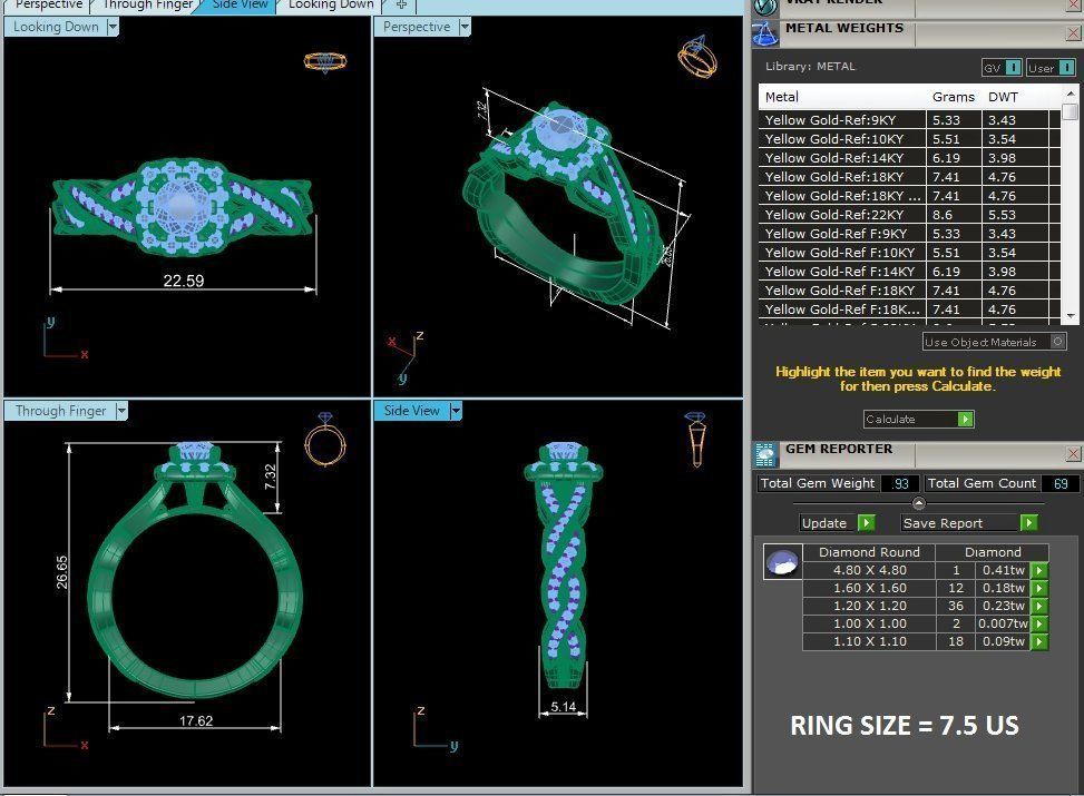 Solitaire ring model 3D print model_2