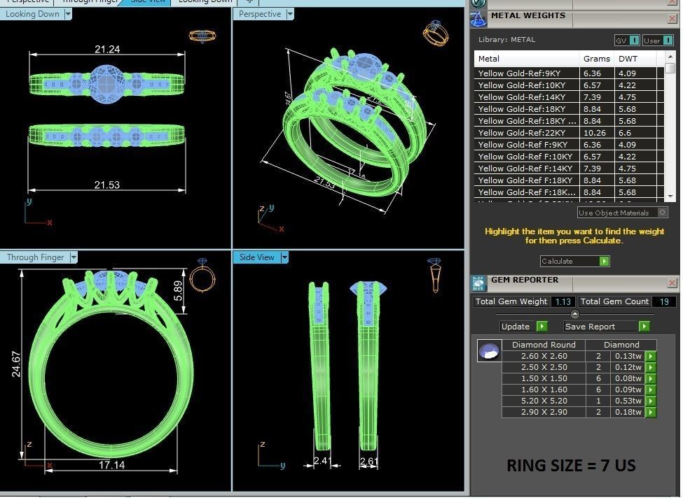 Solitaire ring model 3D print model_2