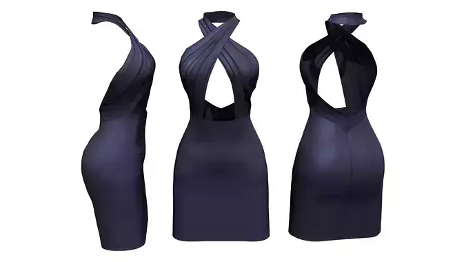 Candice Dress Low-poly 3D model
