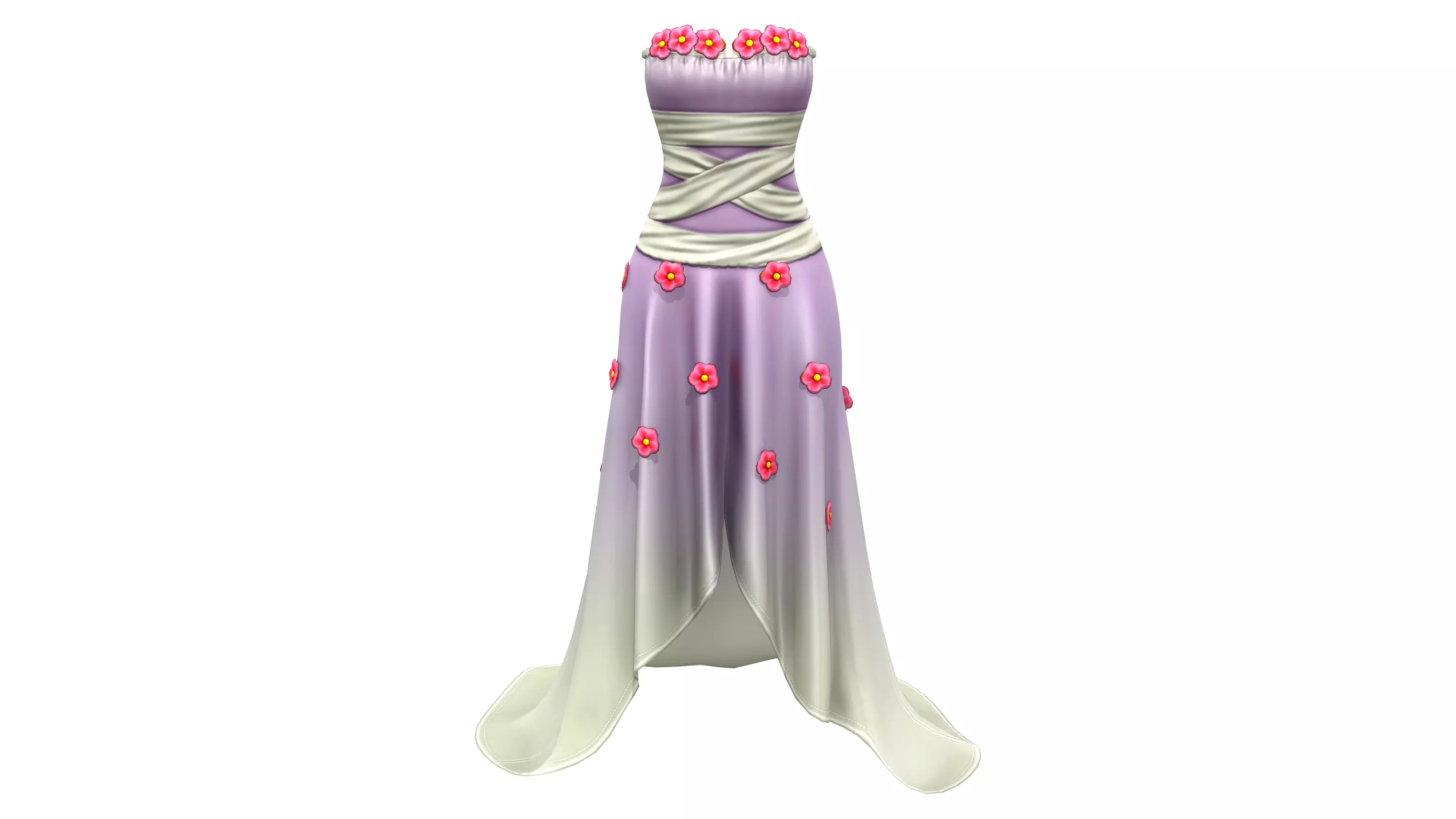 Butterfly Dress Low-poly 3D model_0