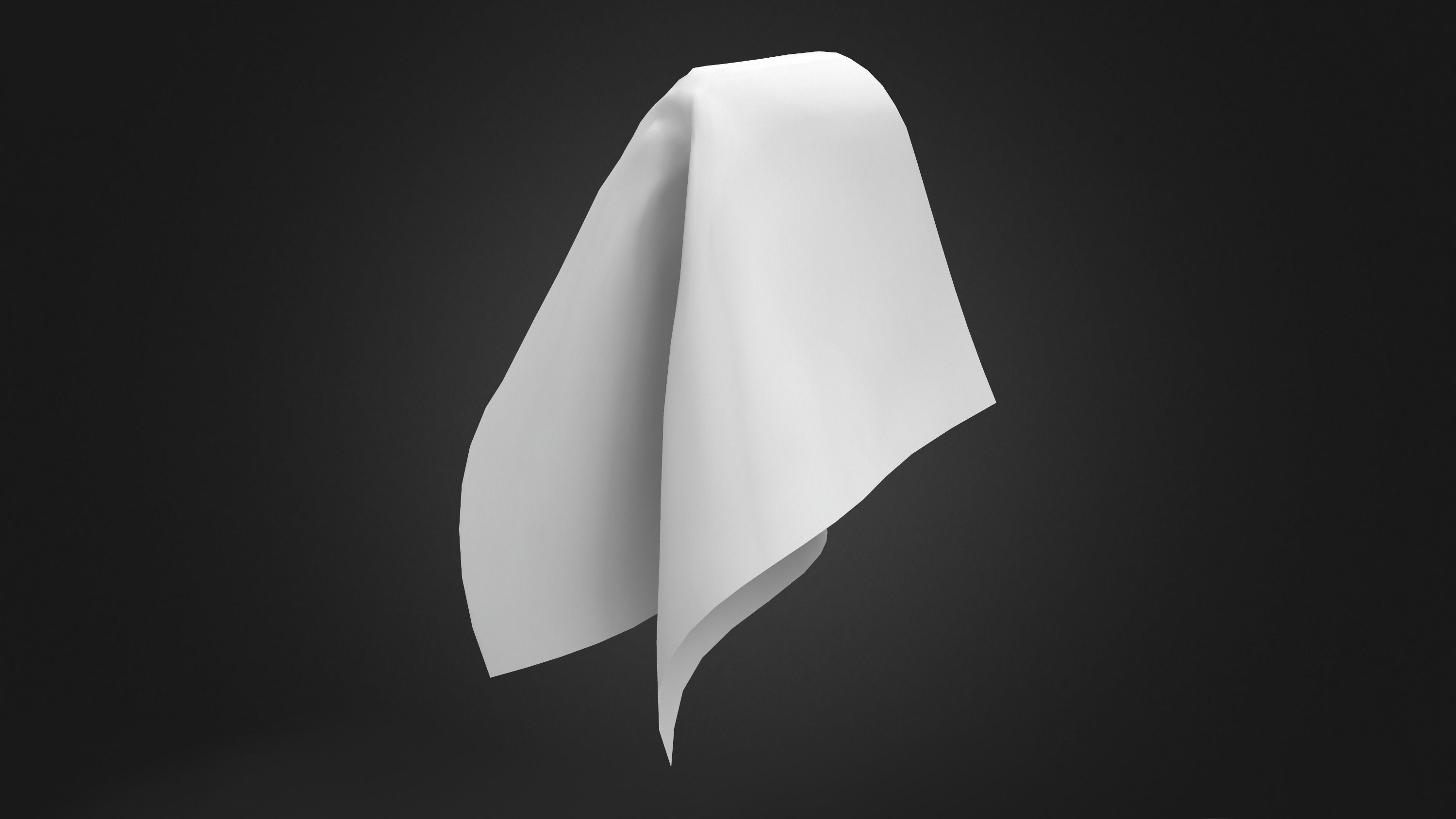 Handkerchief Low-poly 3D model_9