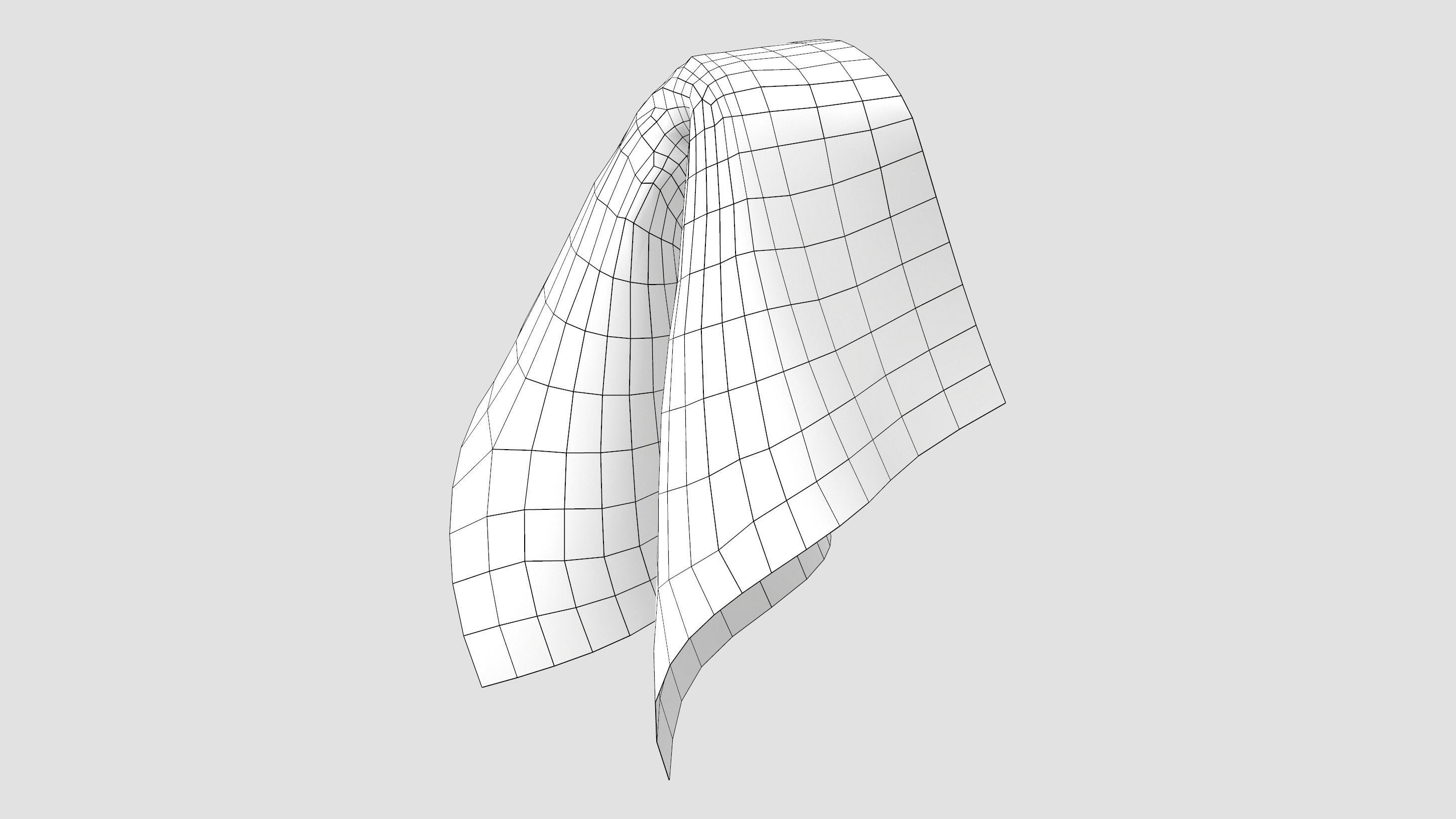 Handkerchief Low-poly 3D model_8