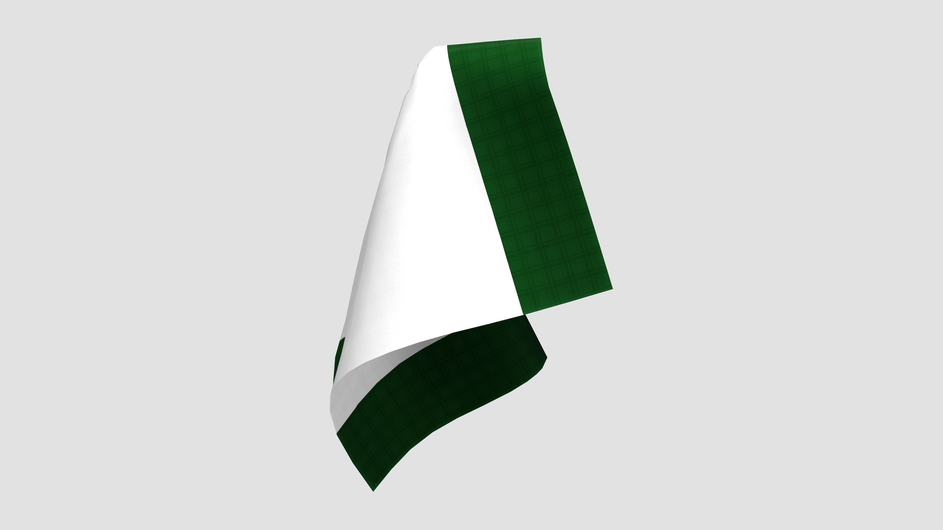 Handkerchief Low-poly 3D model_4