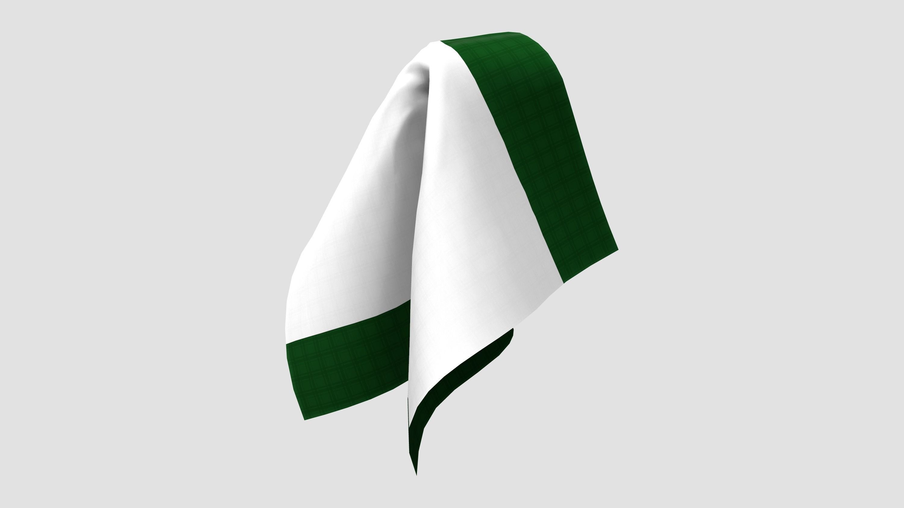Handkerchief Low-poly 3D model_3