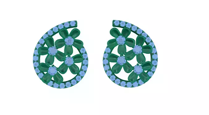 earring emerald and diamond earrings