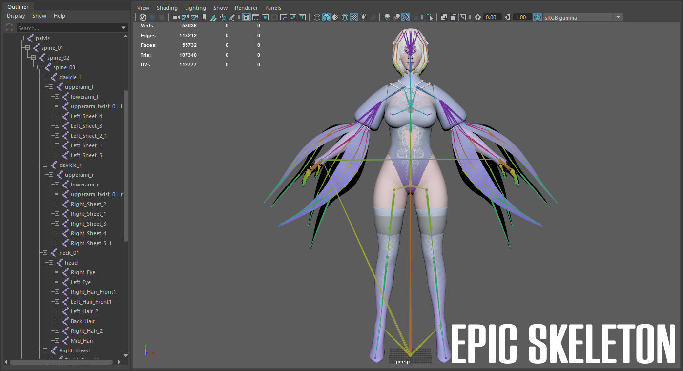 Fairy - Game Ready Low-poly 3D model_30