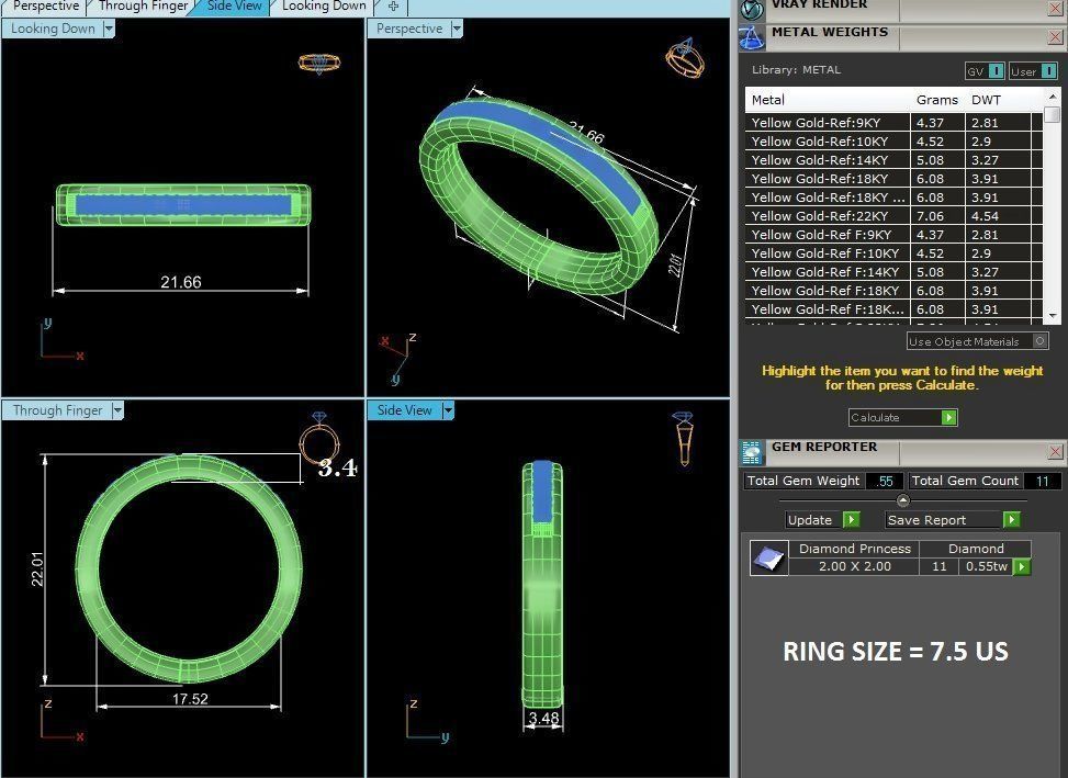 Band ring model 3D print model_2