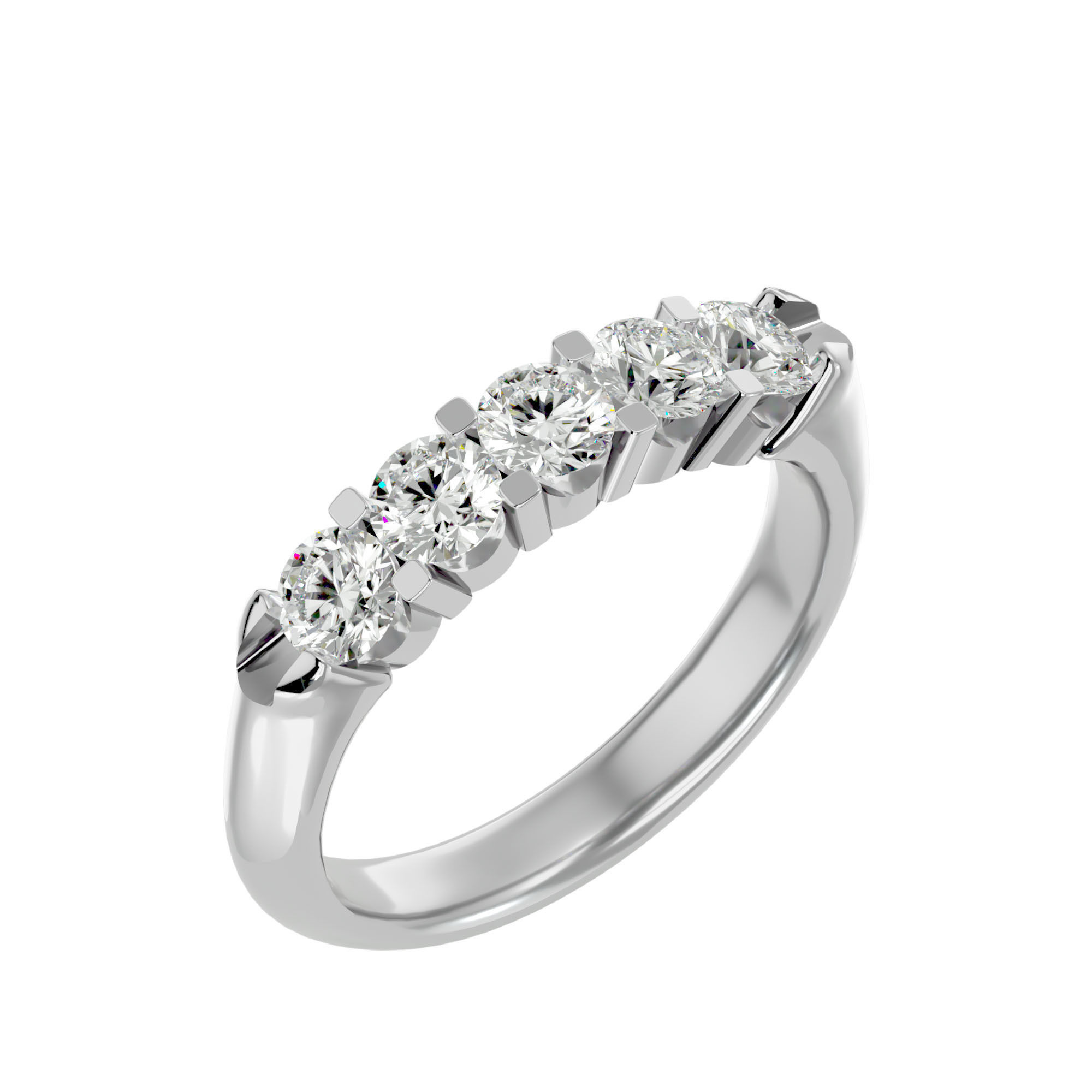 Solitaire ring model 3D print model_11